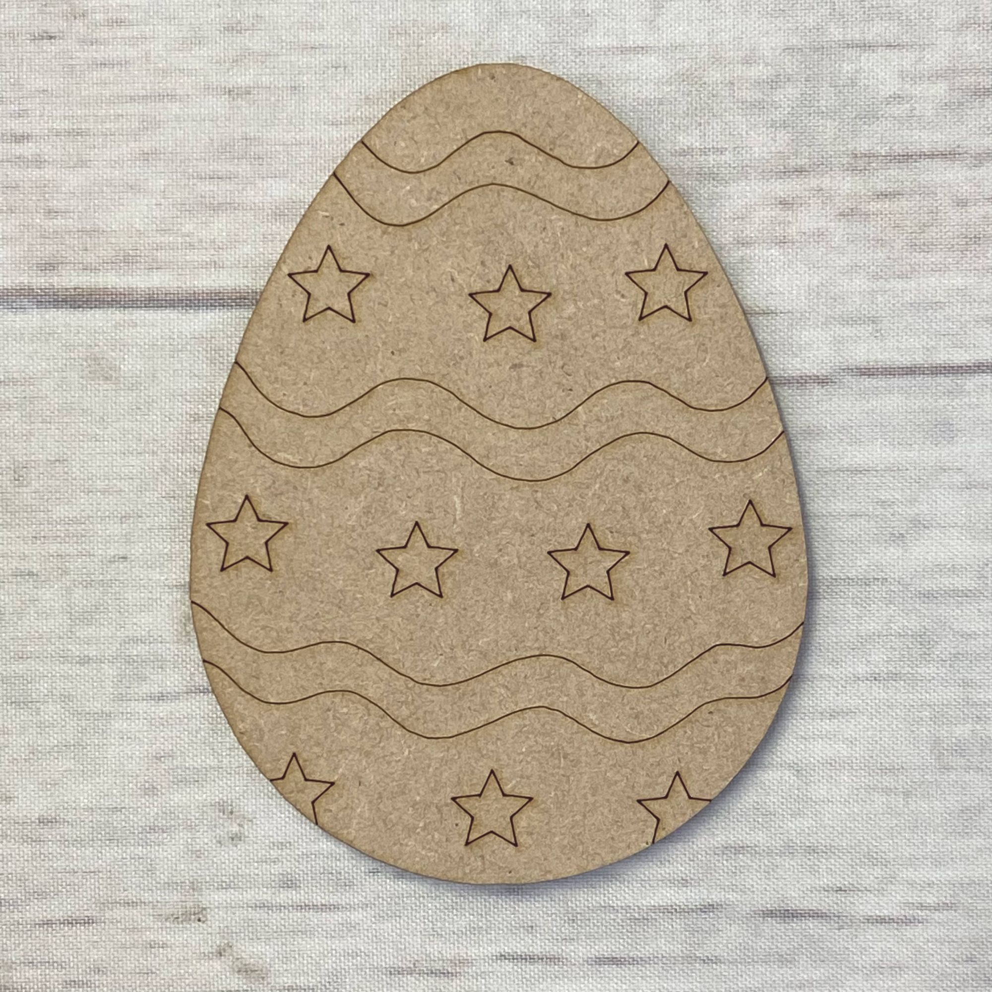 Easter Egg 6 - engraved Wooden Craft Shape