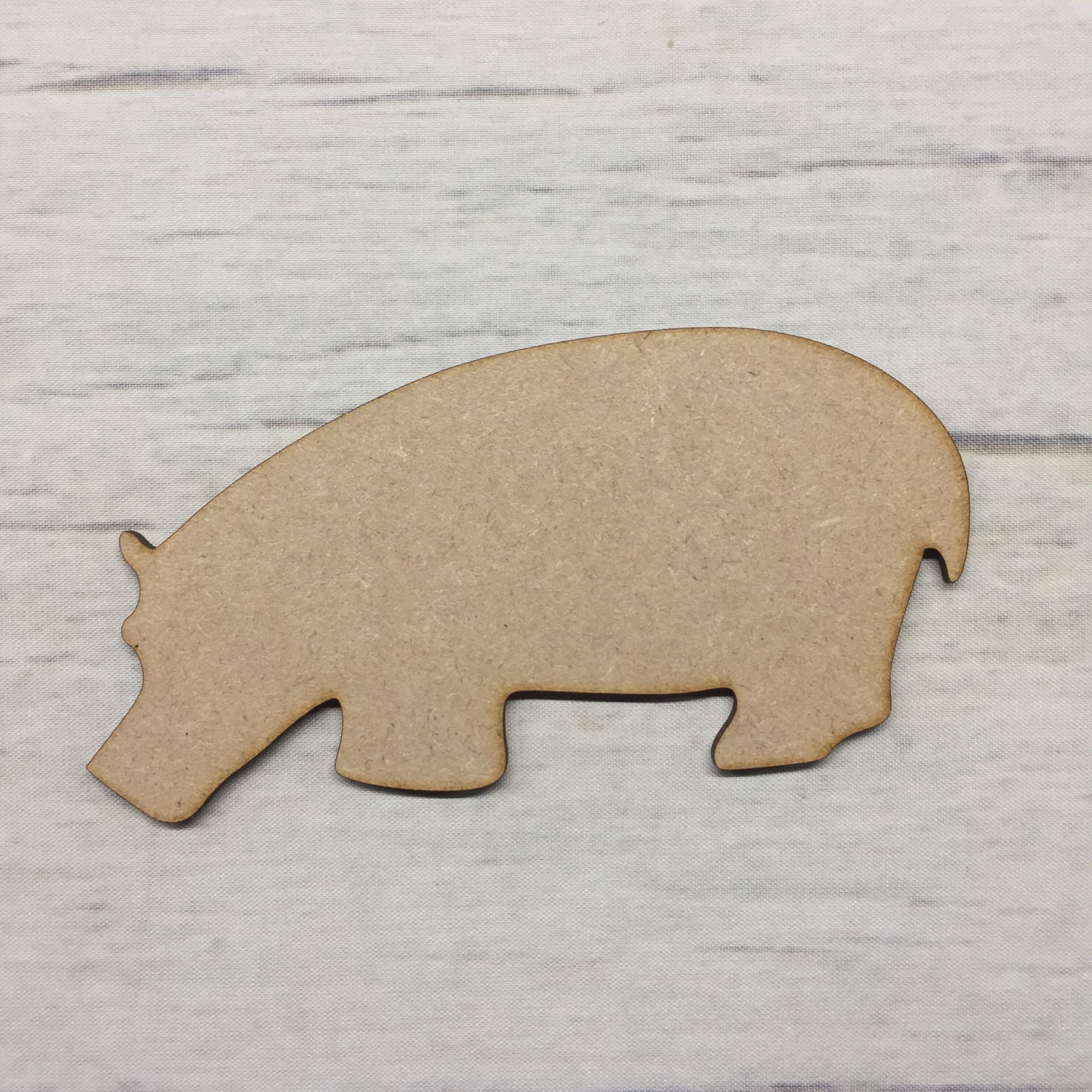 Hippo Wooden Craft Shape