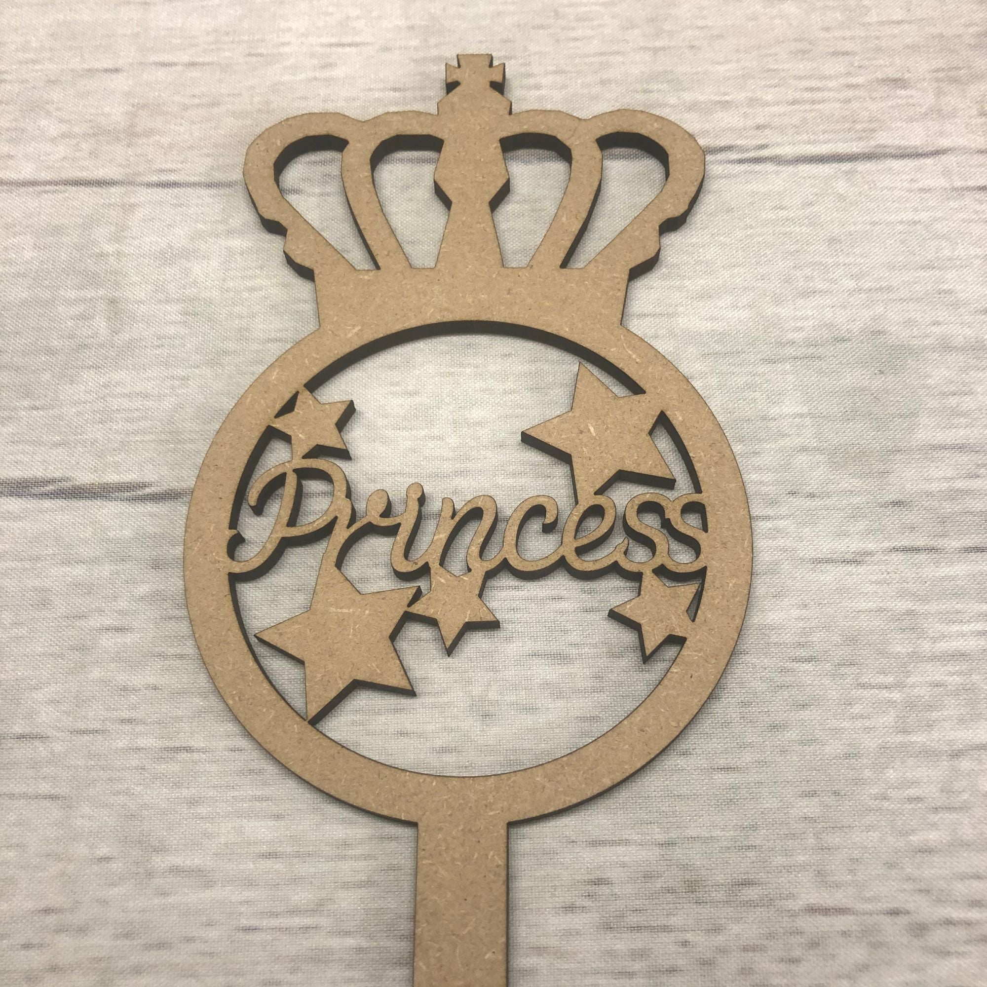 Princess Fairy birthday wand Wooden Craft Shape