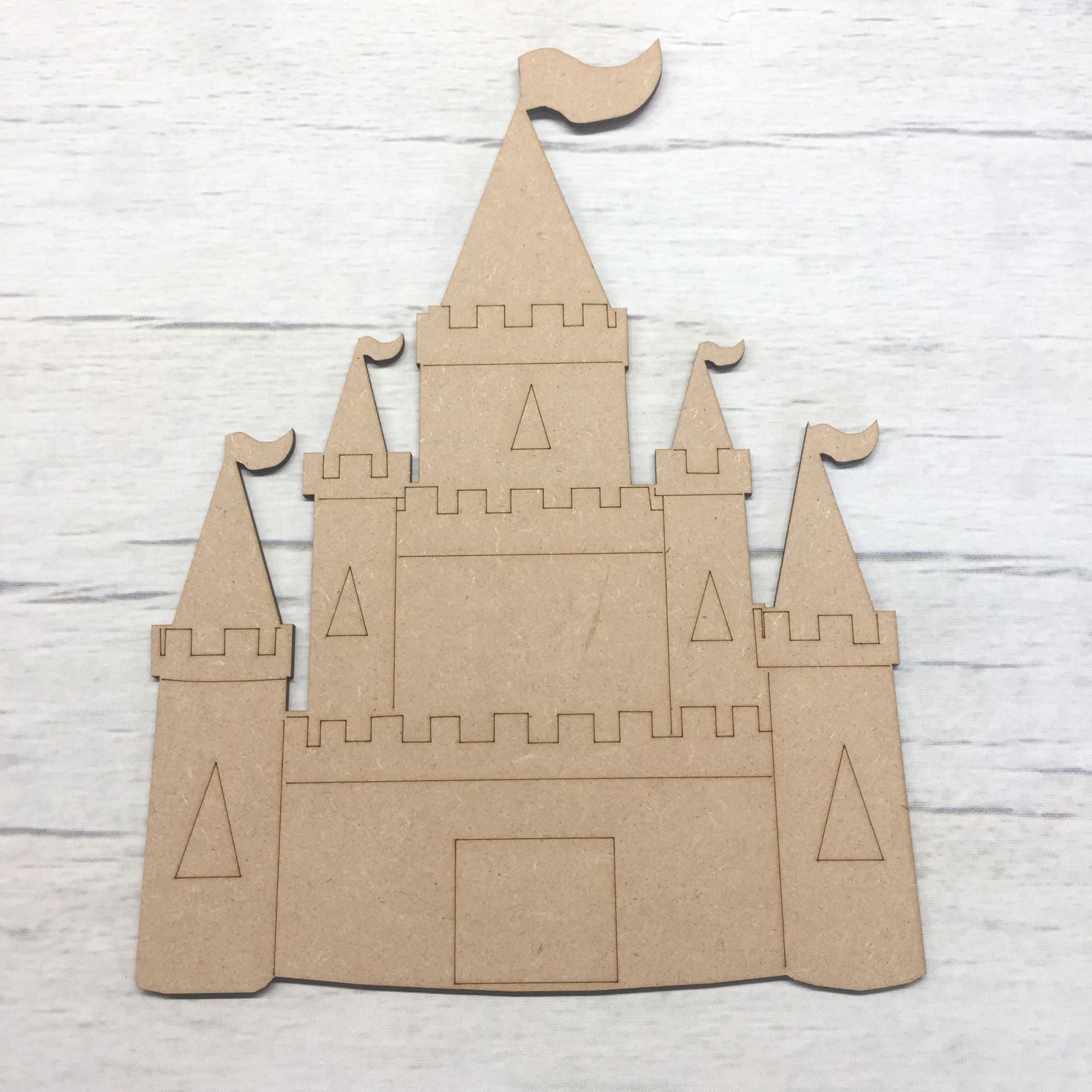 Princess Fairy castle - engraved Wooden Craft Shape