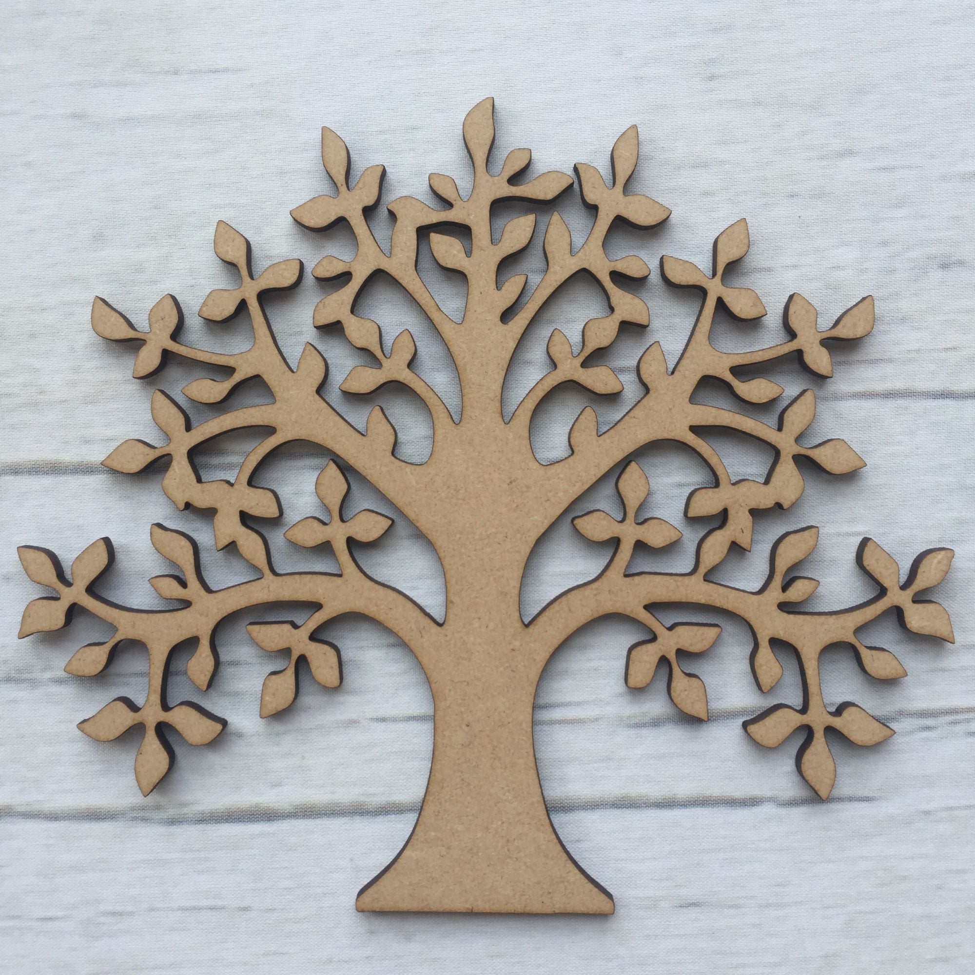 Decorative Family Tree 2 Wooden Craft Shape