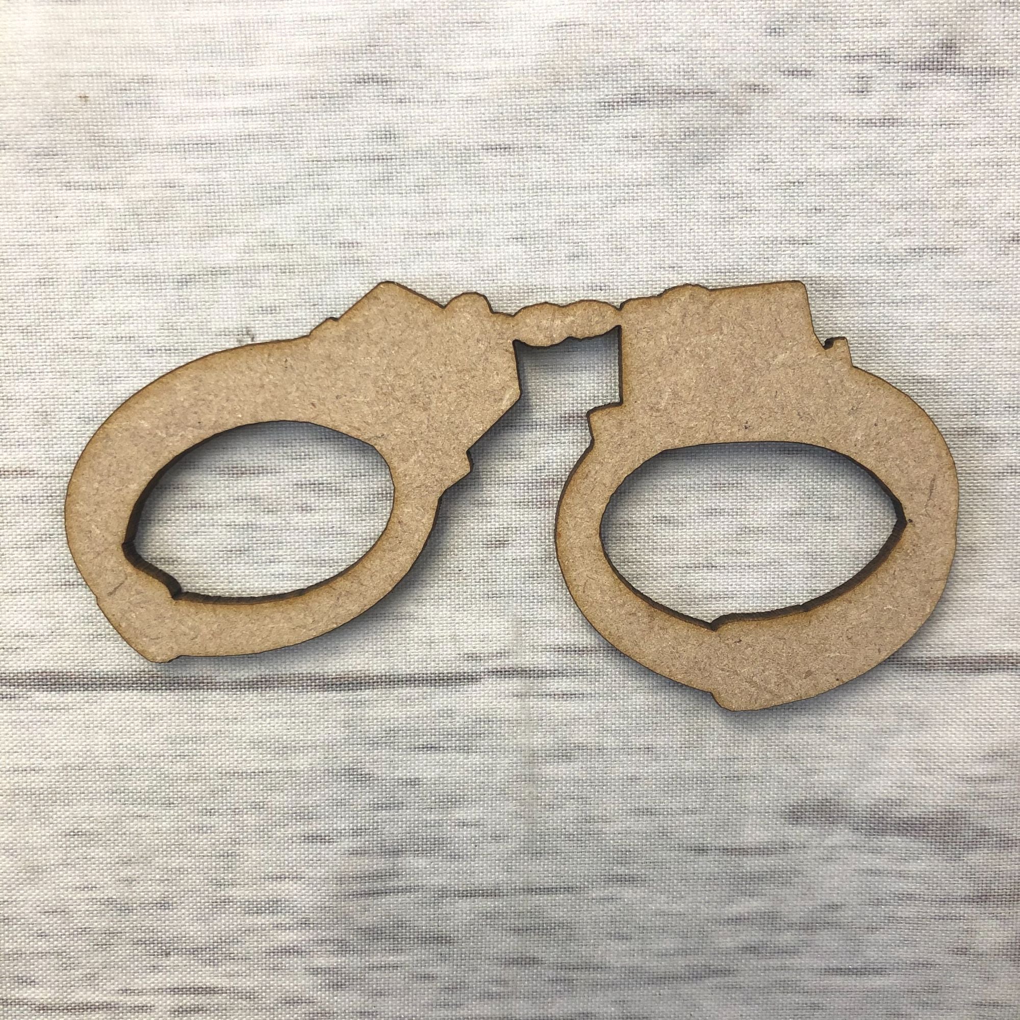 Hand Cuffs Wooden Craft Shape