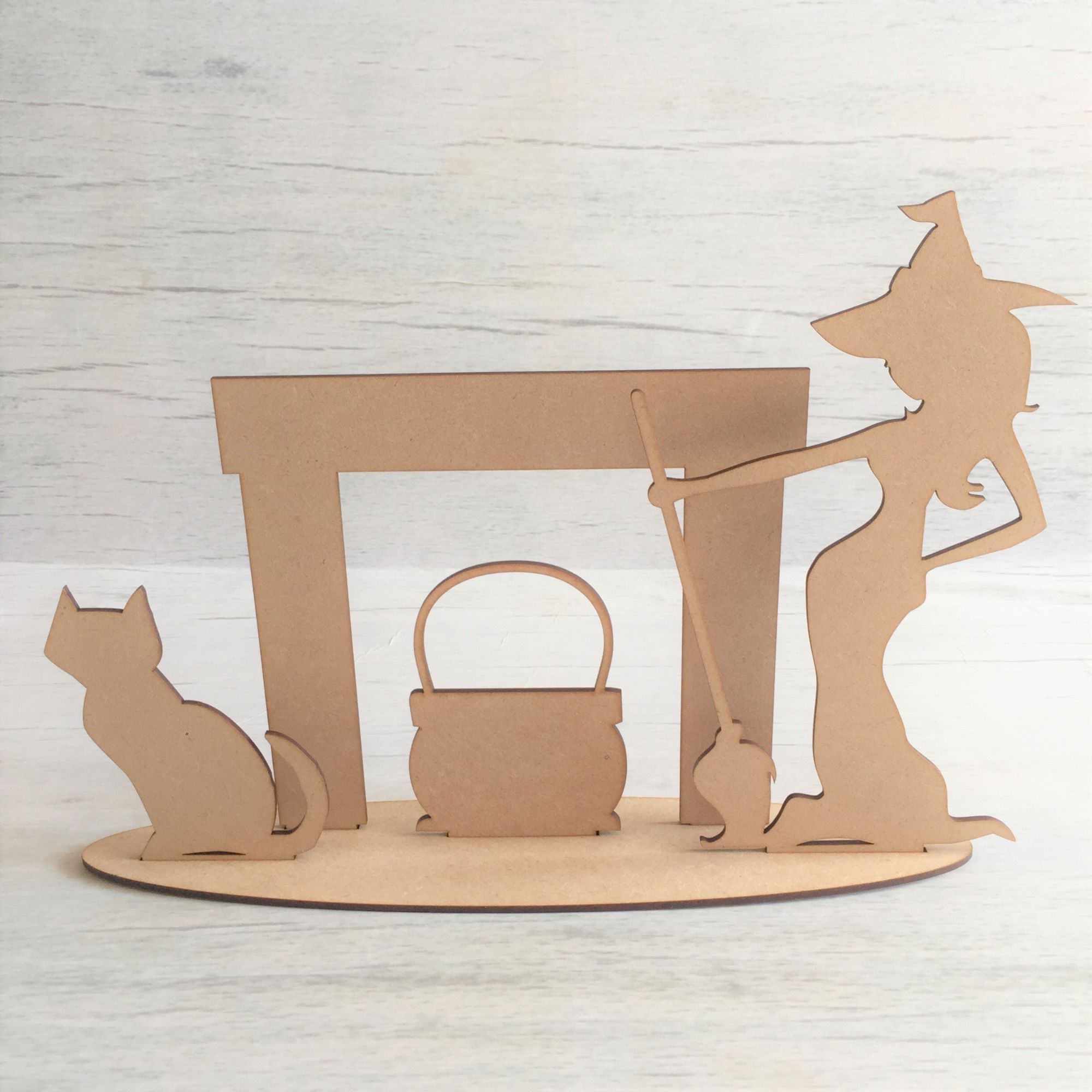 Halloween scene - freestanding scene 2 Wooden Craft Shape