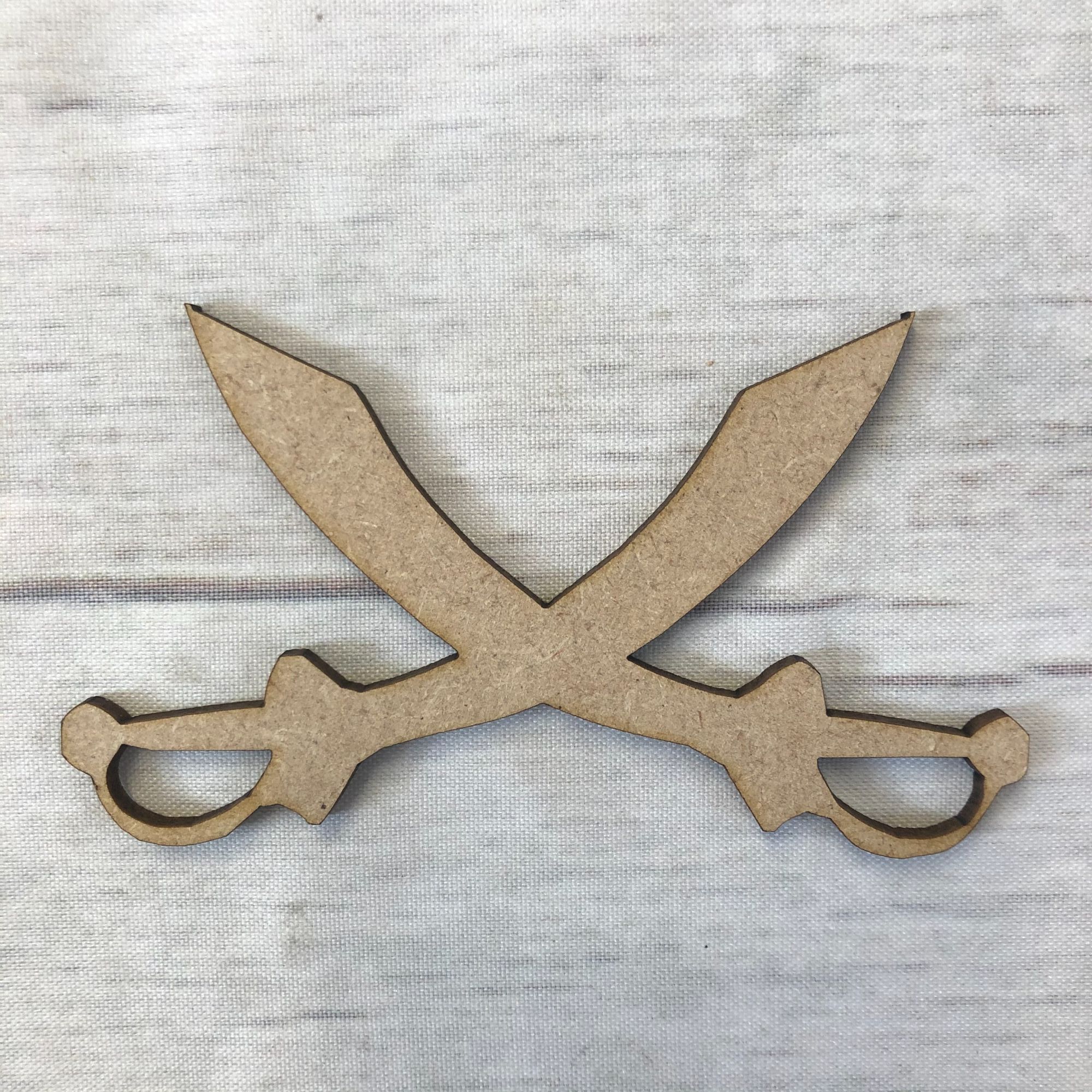 Crossed Swords Wooden Craft Shape