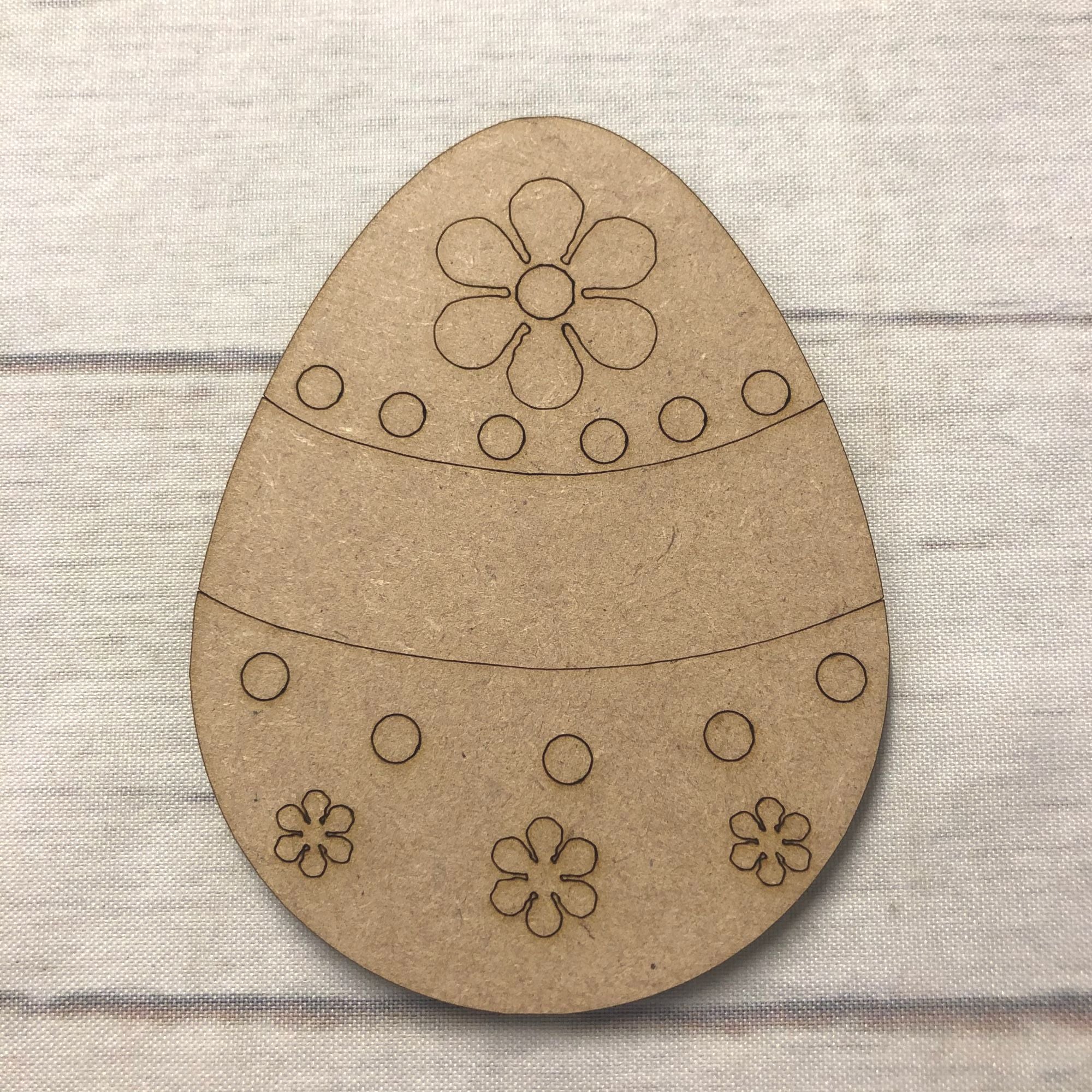 Easter Egg 4 - engraved Wooden Craft Shape