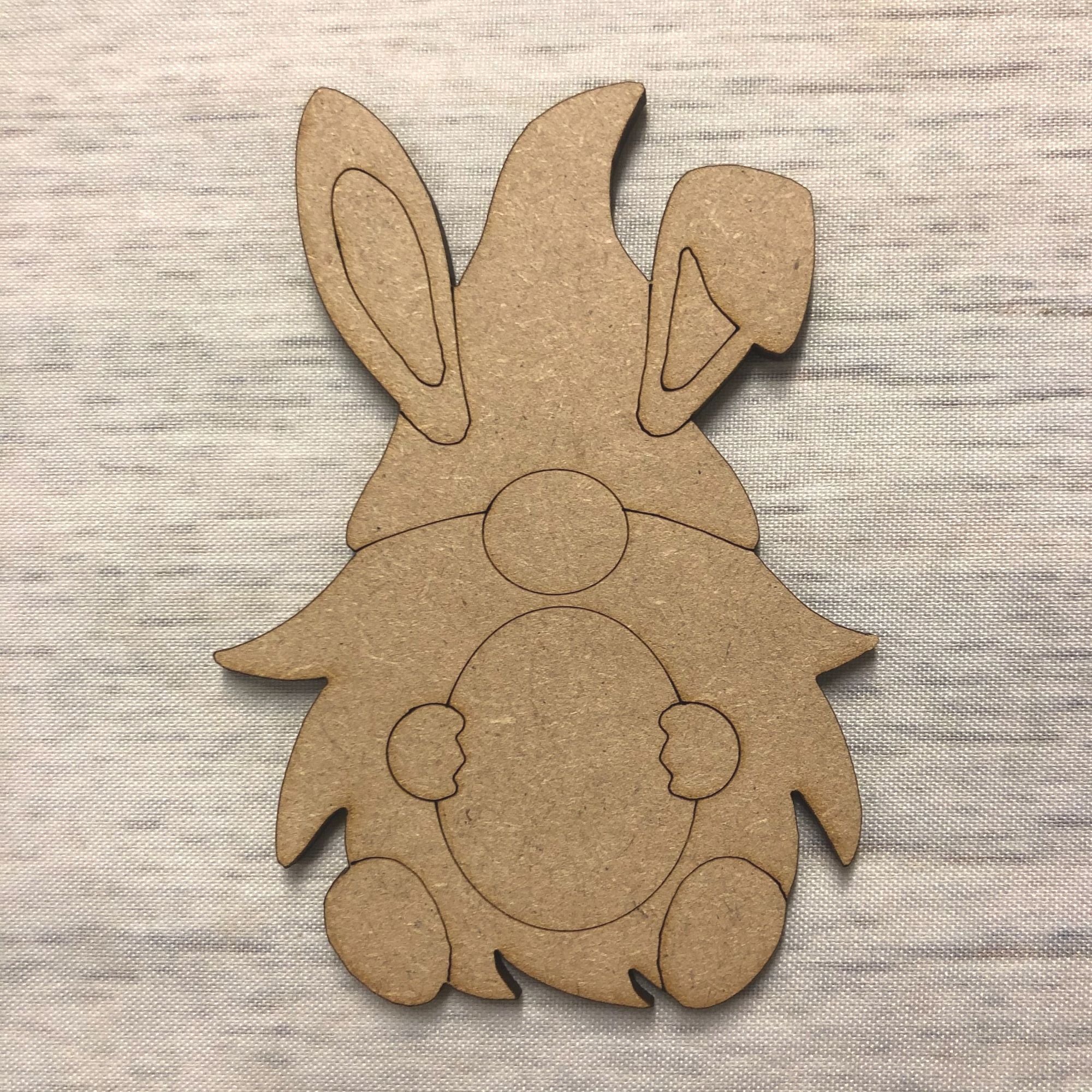 Easter Gonk - engraved Wooden Craft Shape