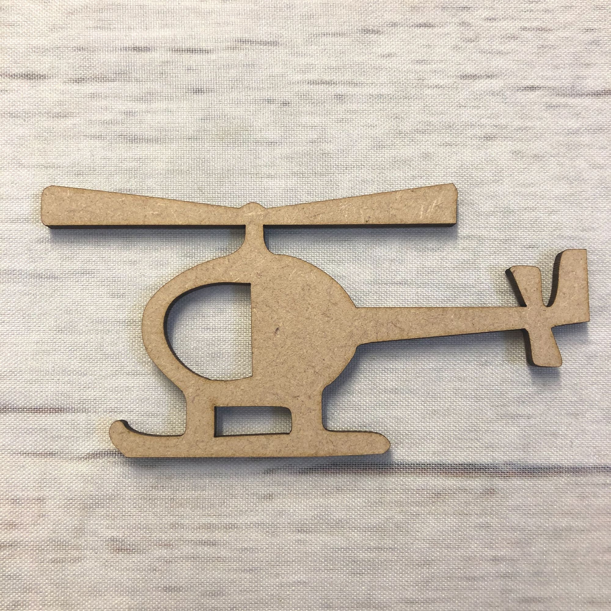 Helicopter Wooden Craft Shape