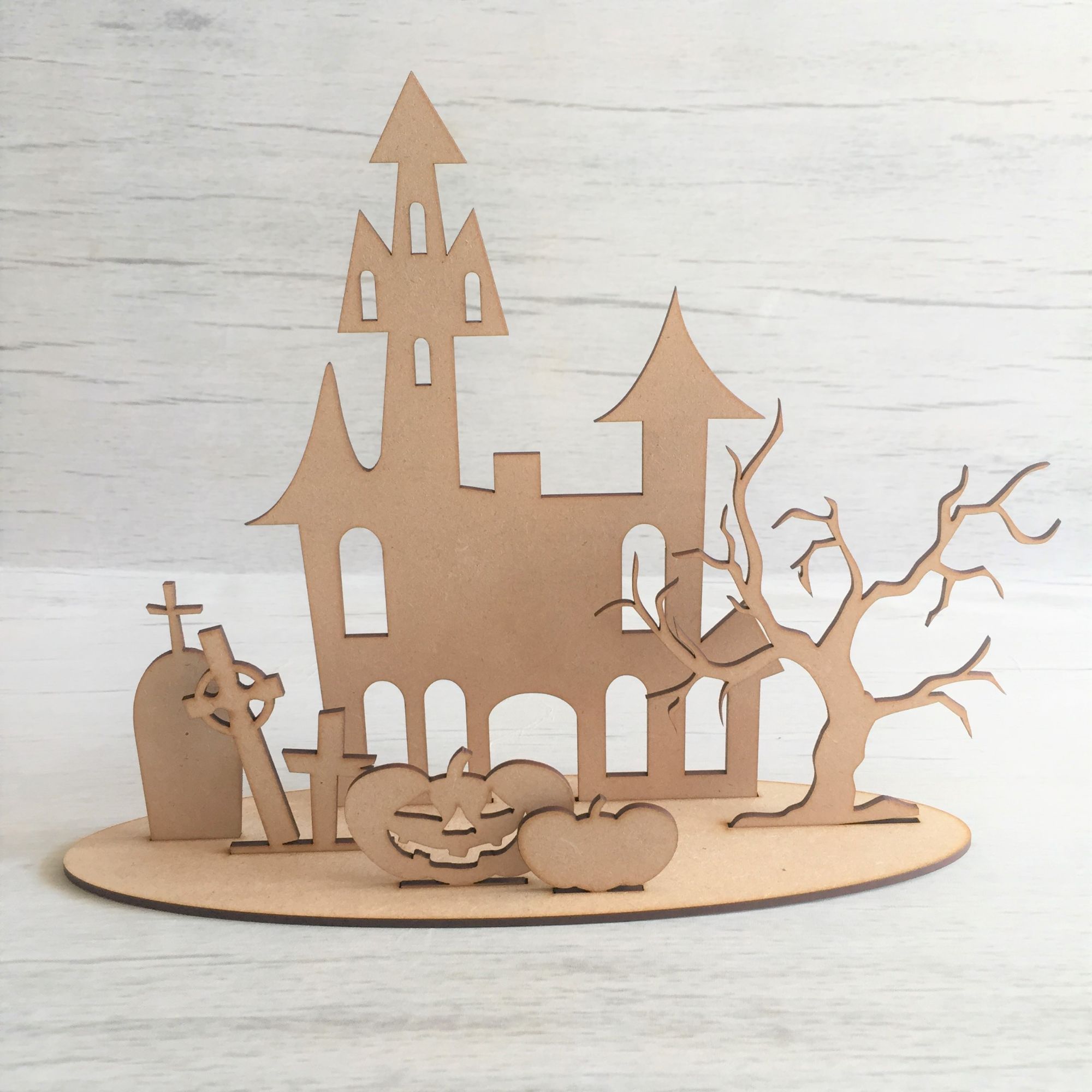 Halloween scene - freestanding scene 1 Wooden Craft Shape