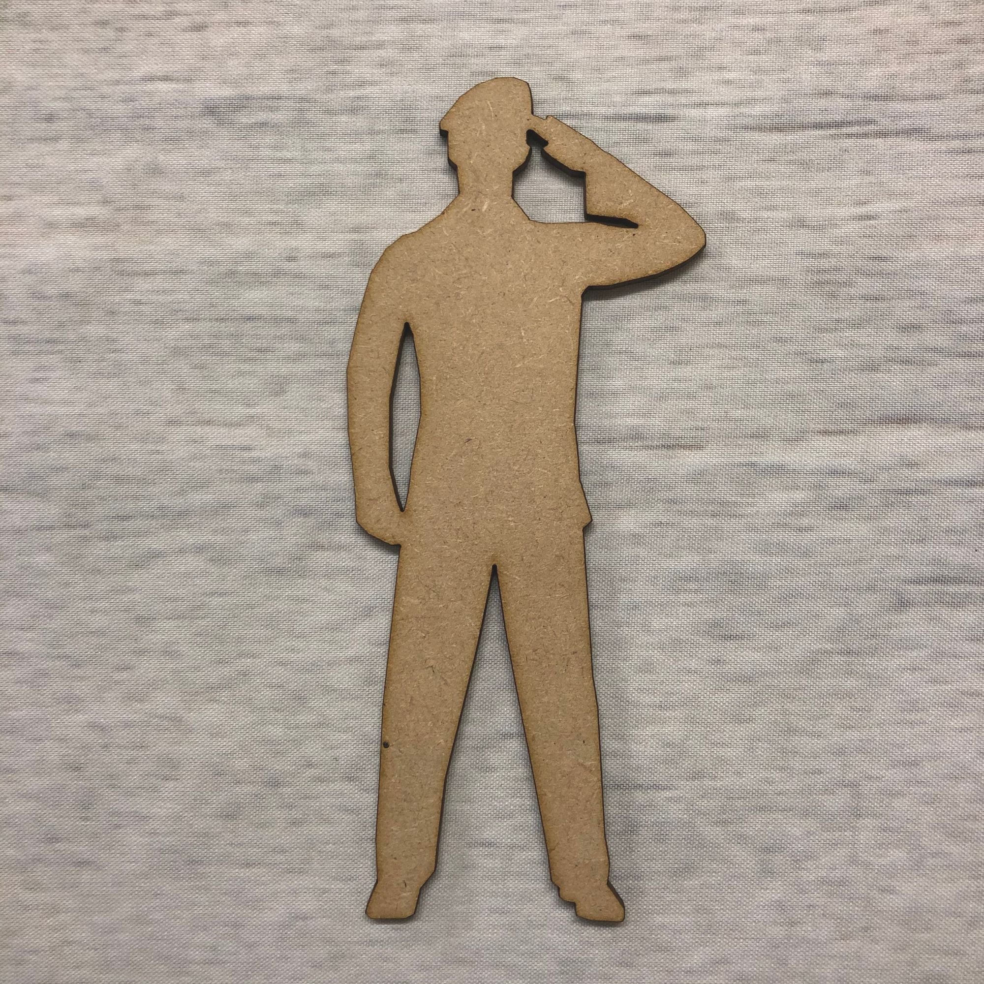 Soldier 1 - saluting Wooden Craft Shape