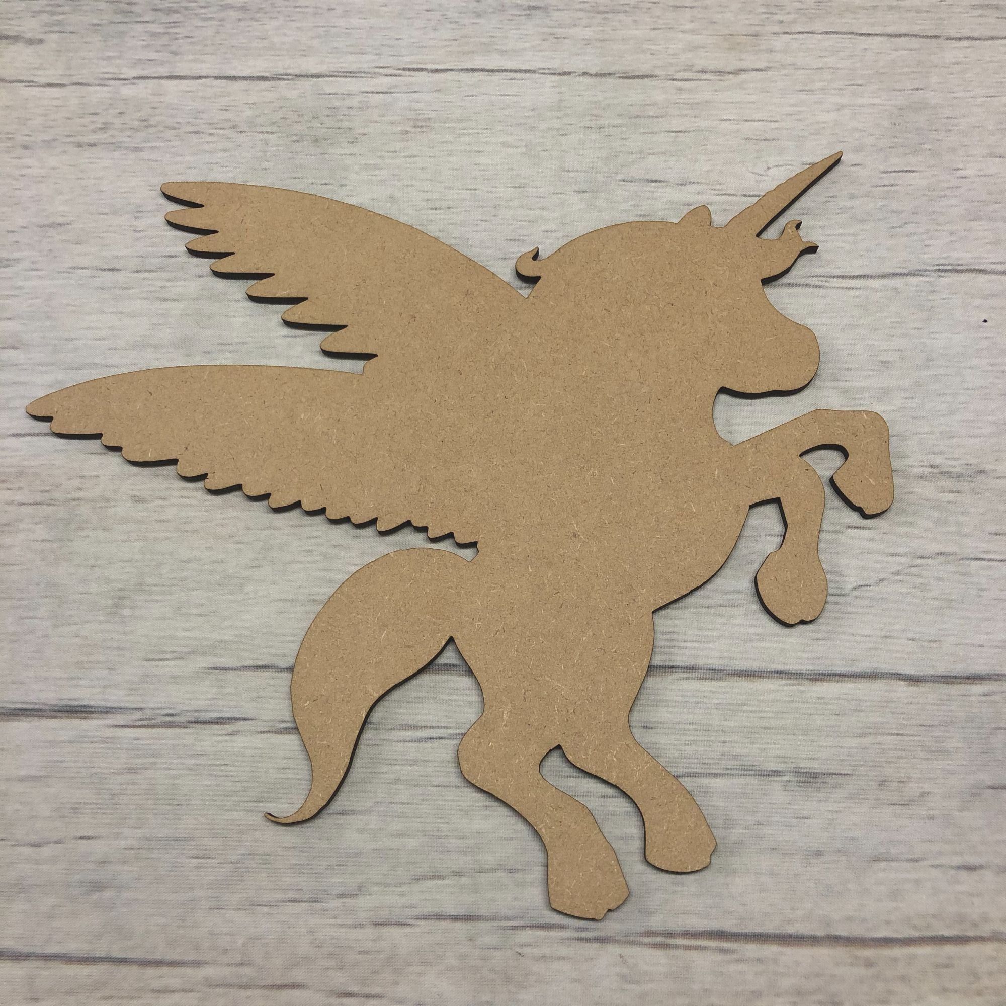 Unicorn horse 3 Wooden Craft Shape