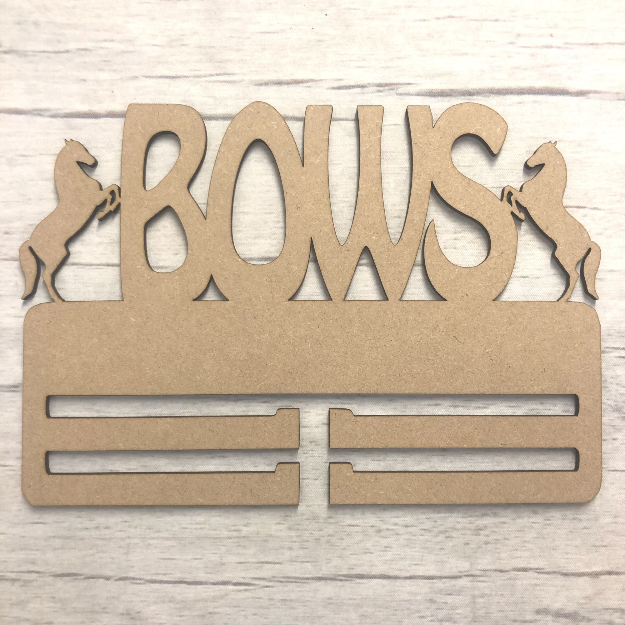 Bow Hanger - Horses Wooden Craft Shape