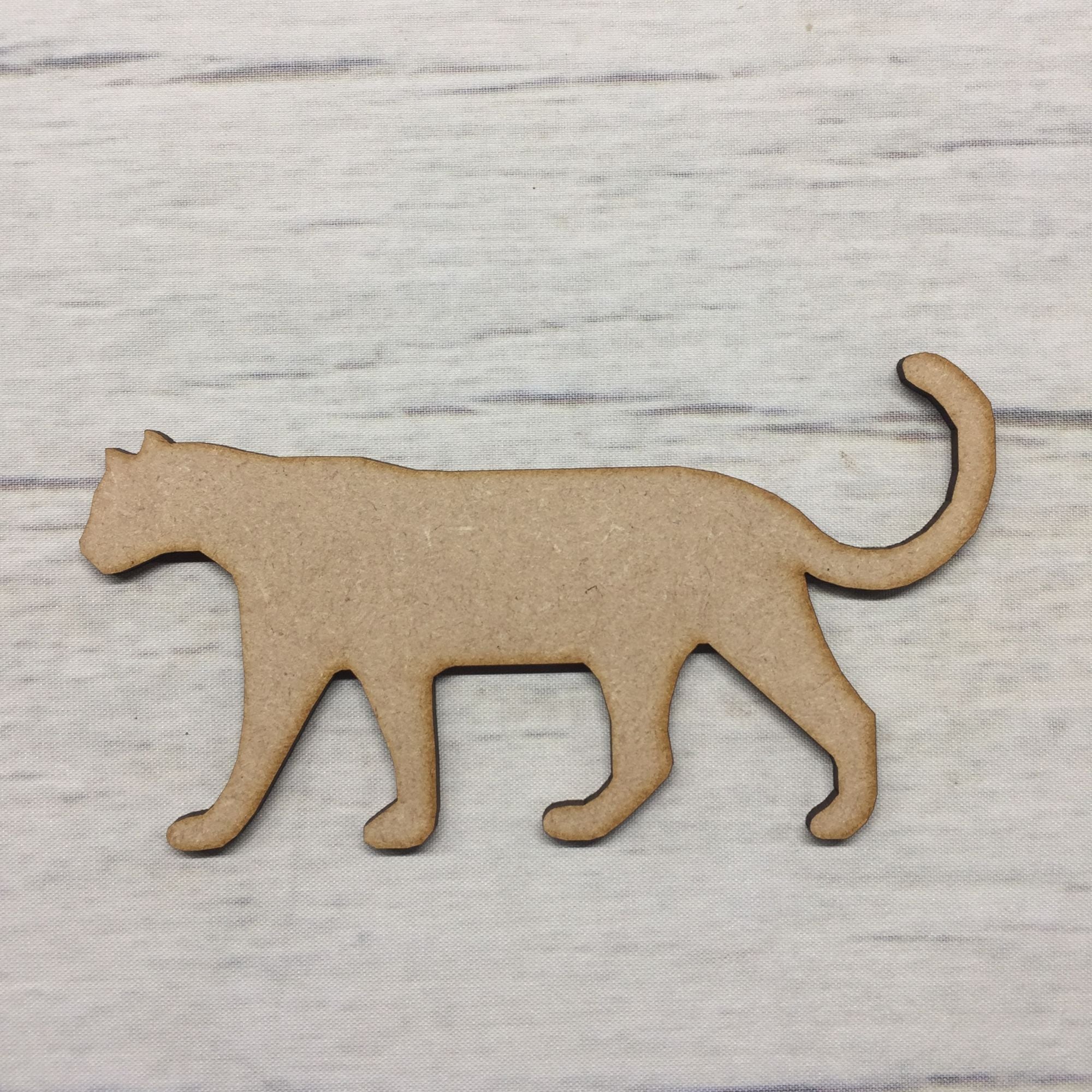 Leopard cat Wooden Craft Shape