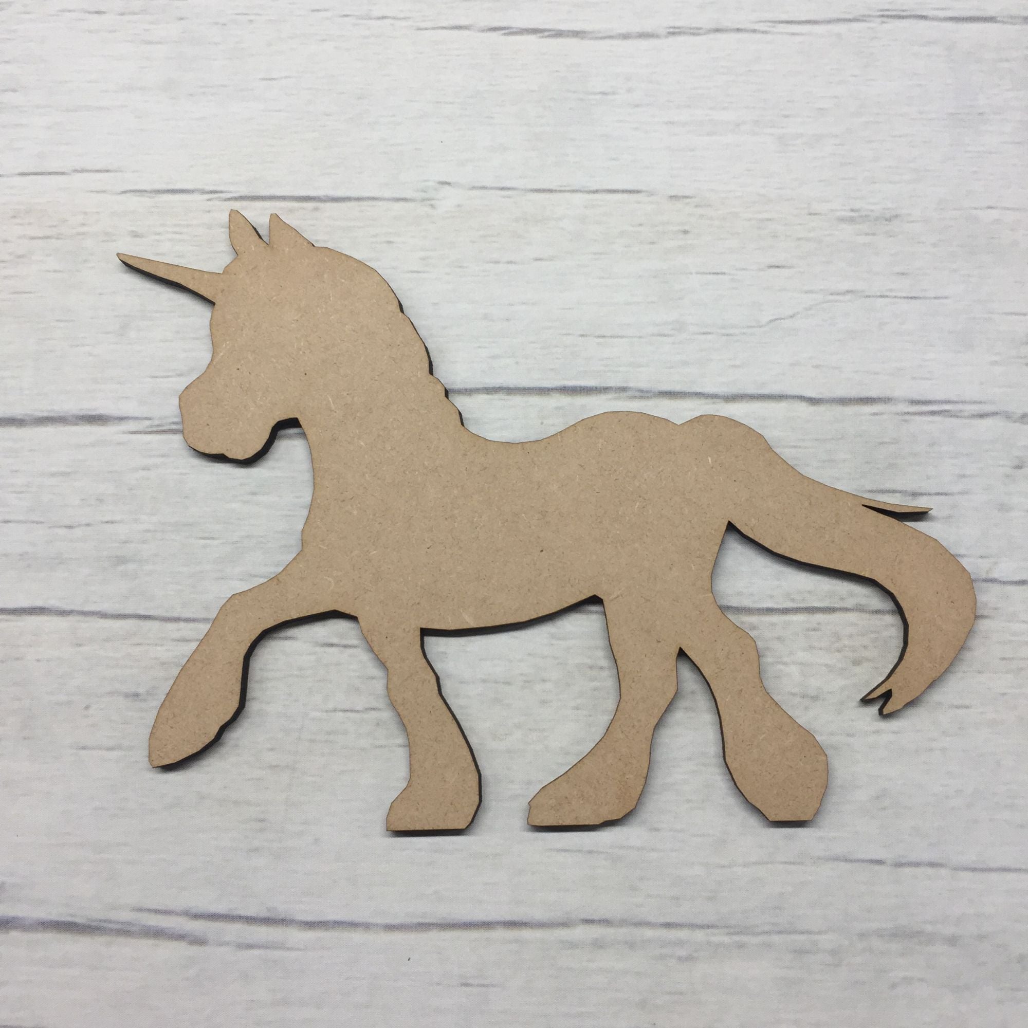 Unicorn horse 5 Wooden Craft Shape