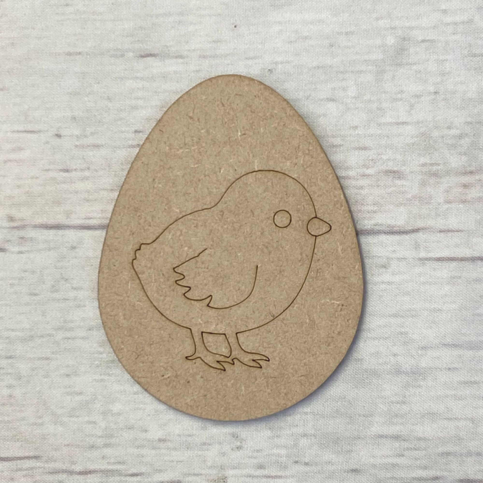 Easter Egg 9 - engraved Wooden Craft Shape