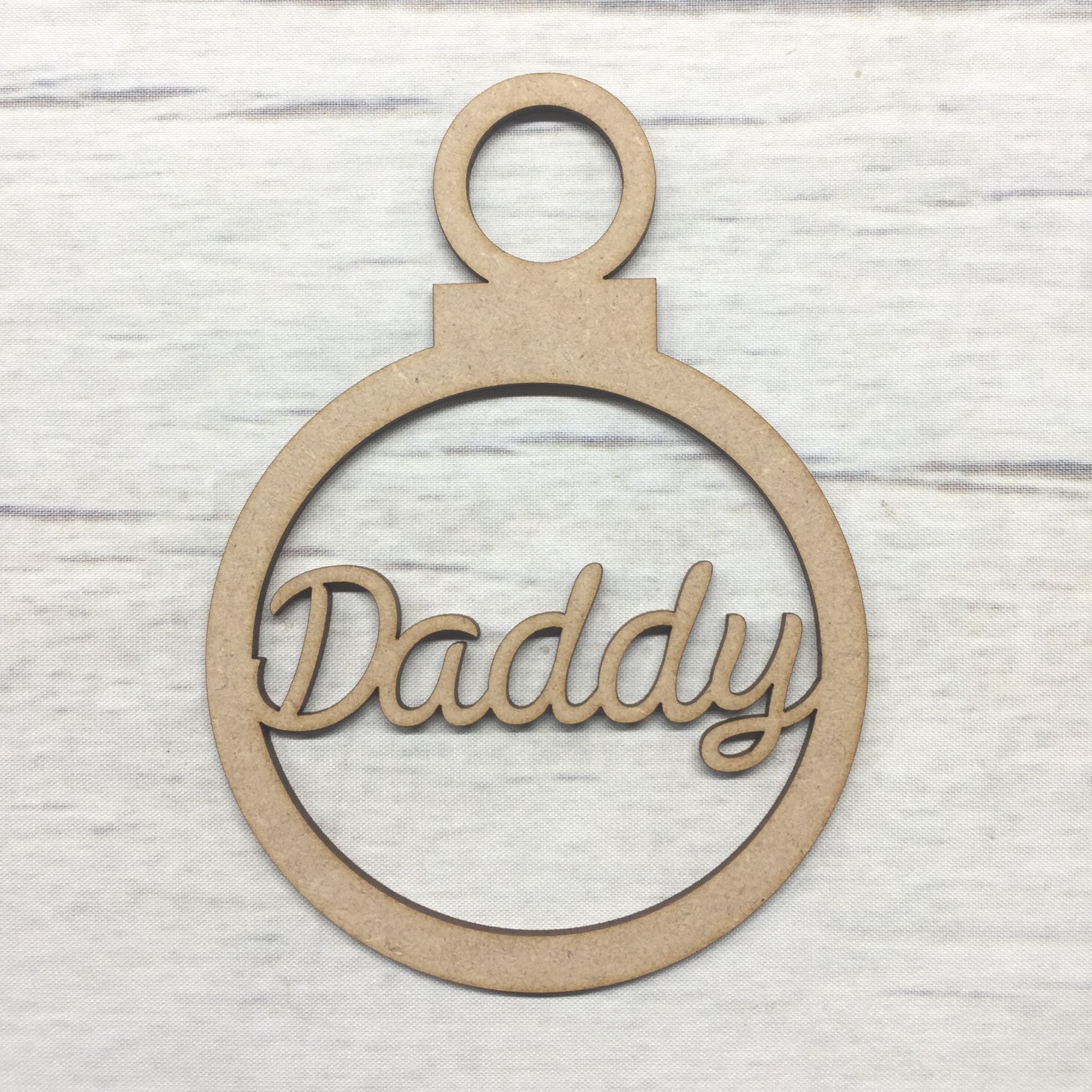 Bauble - Name Customised Wooden Craft Shape