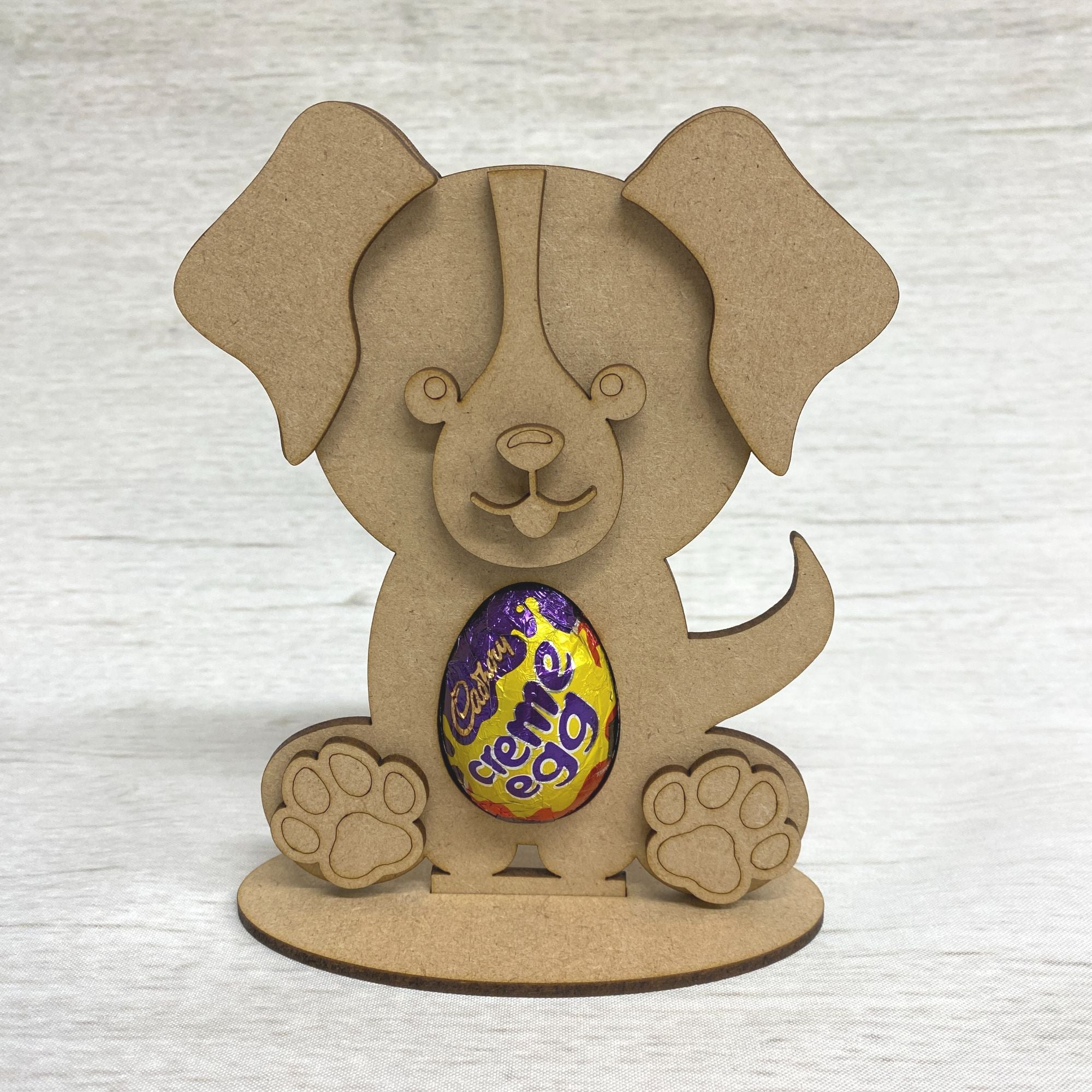 Egg Holder on Stand (Dog) Wooden Craft Shape