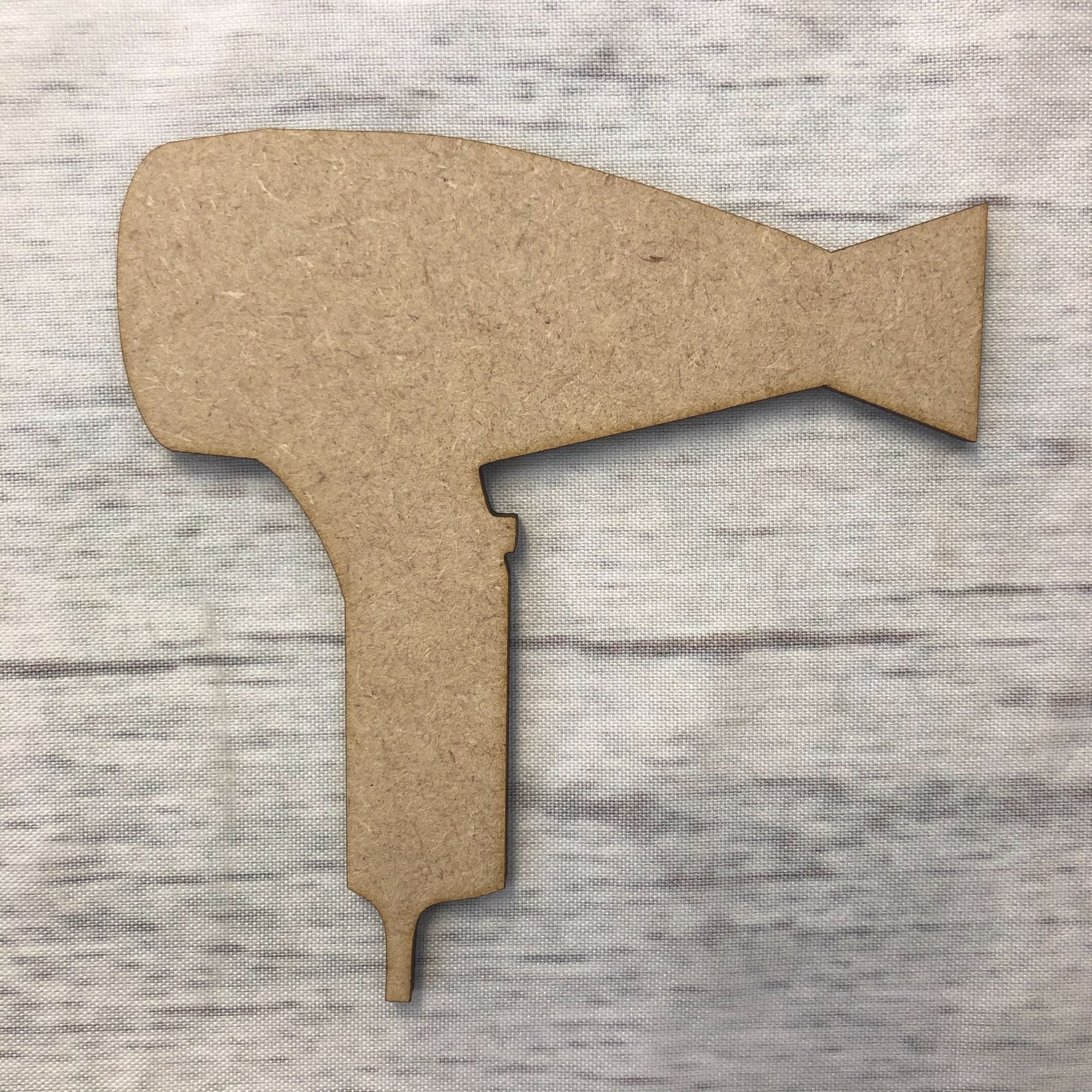Hair Dryer Wooden Craft Shape