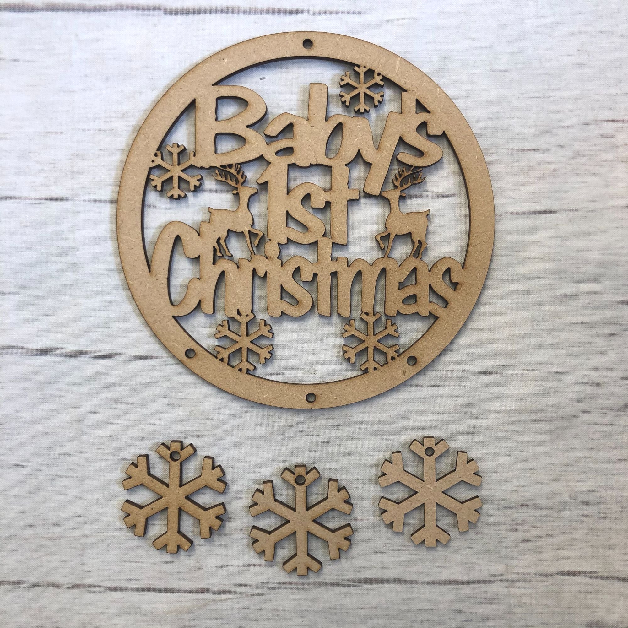 Baby's 1st Christmas dream catcher Wooden Craft Shape