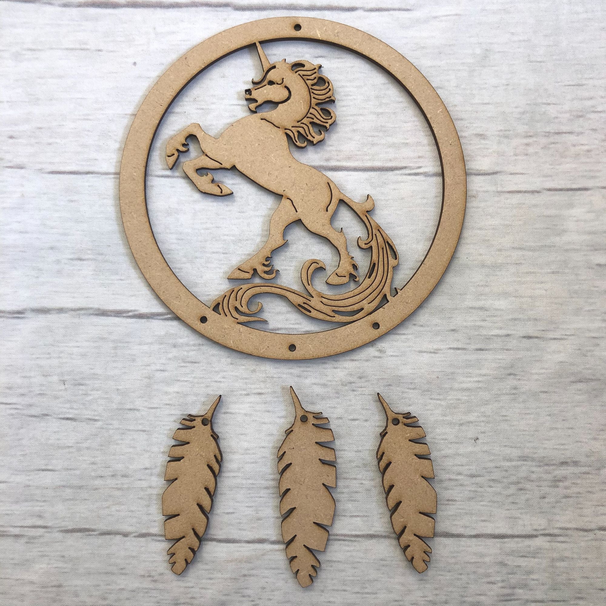 Unicorn Majestic' dream catcher Wooden Craft Shape