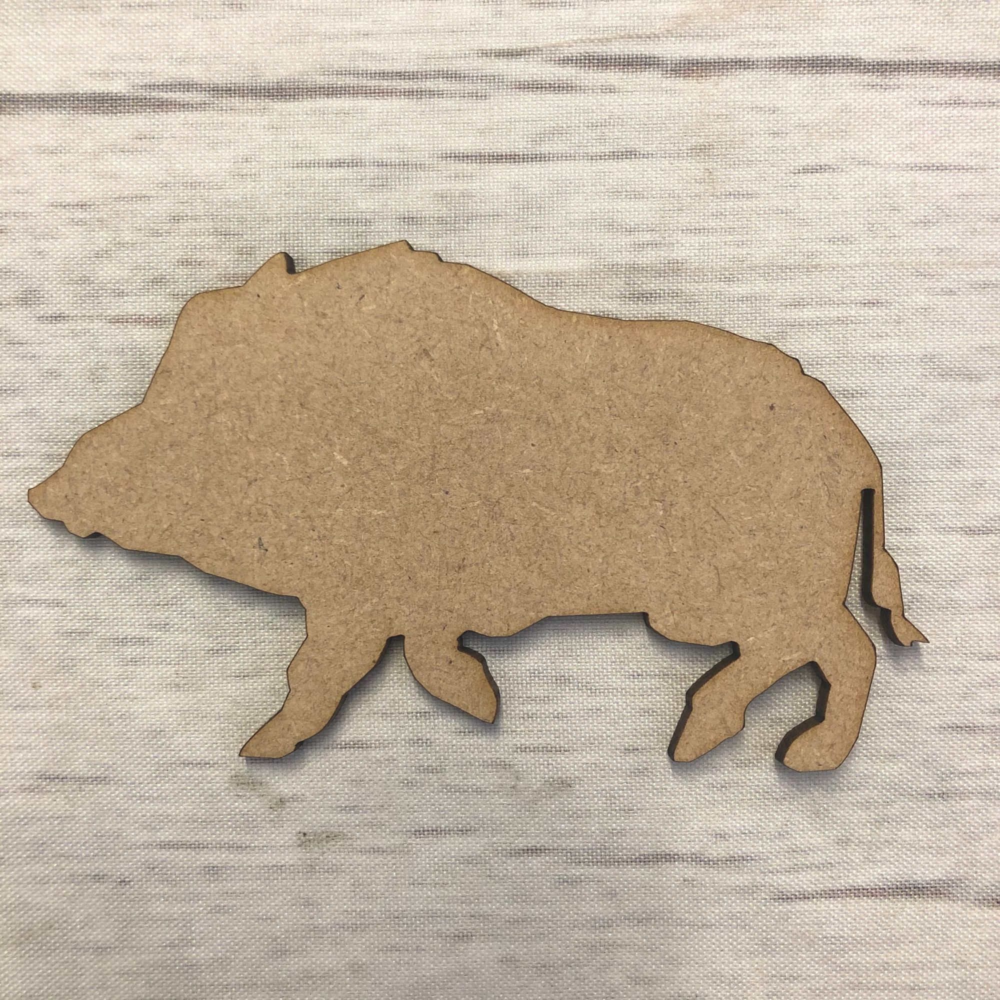 Wild Boar Wooden Craft Shape