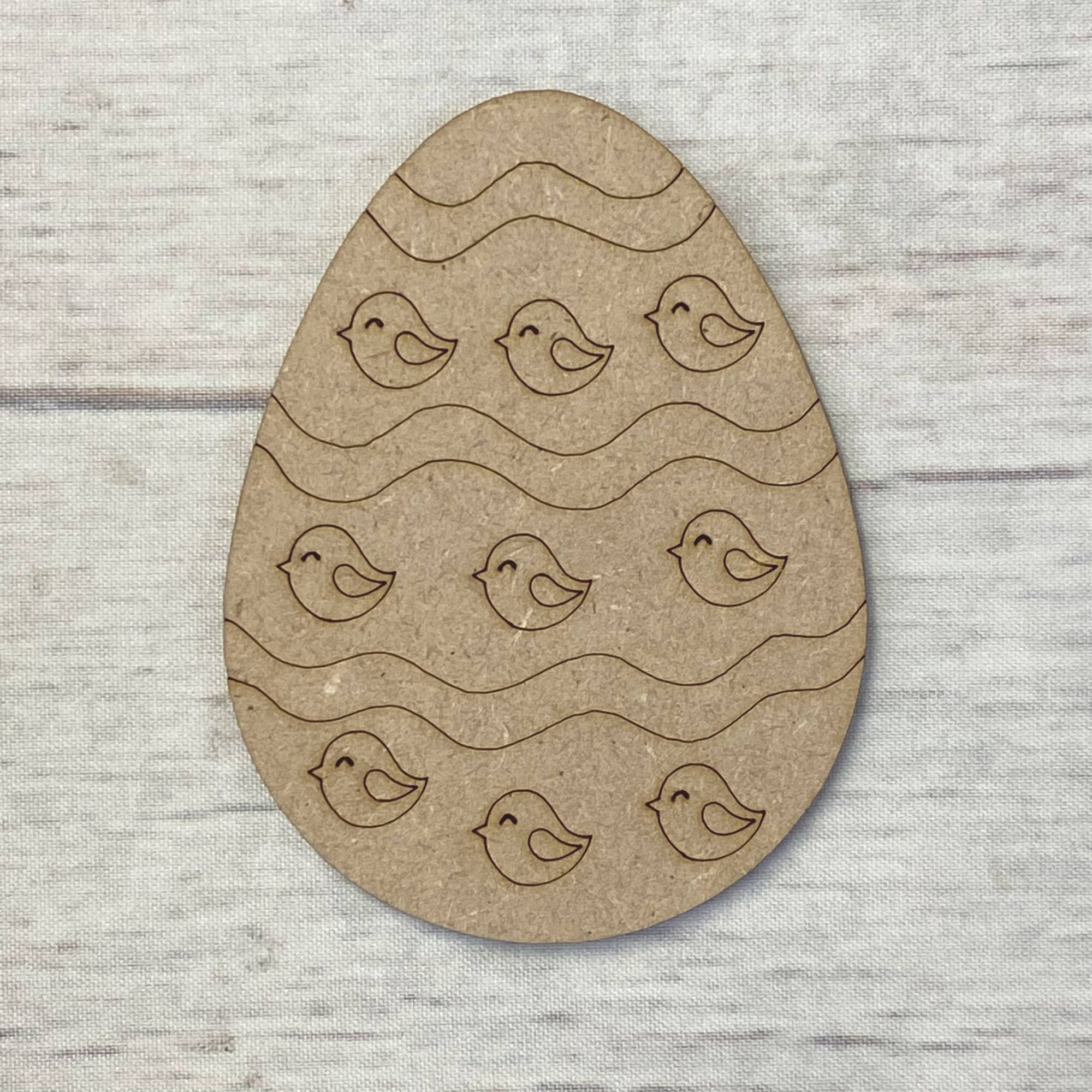 Easter Egg 8 - engraved Wooden Craft Shape