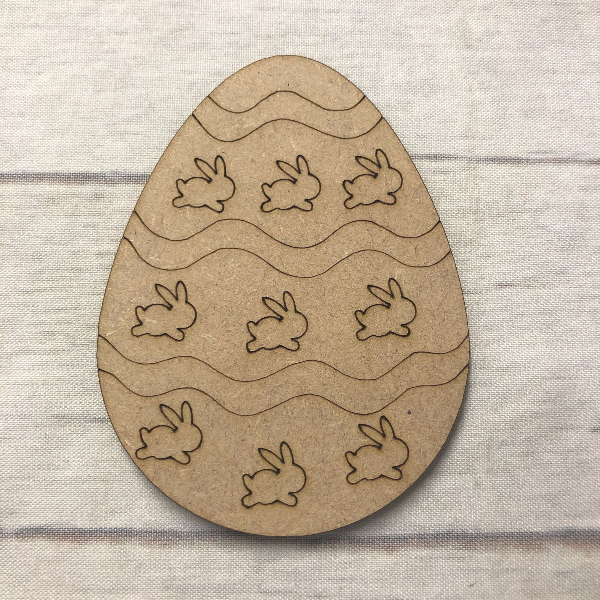Easter Egg 3 - engraved Wooden Craft Shape