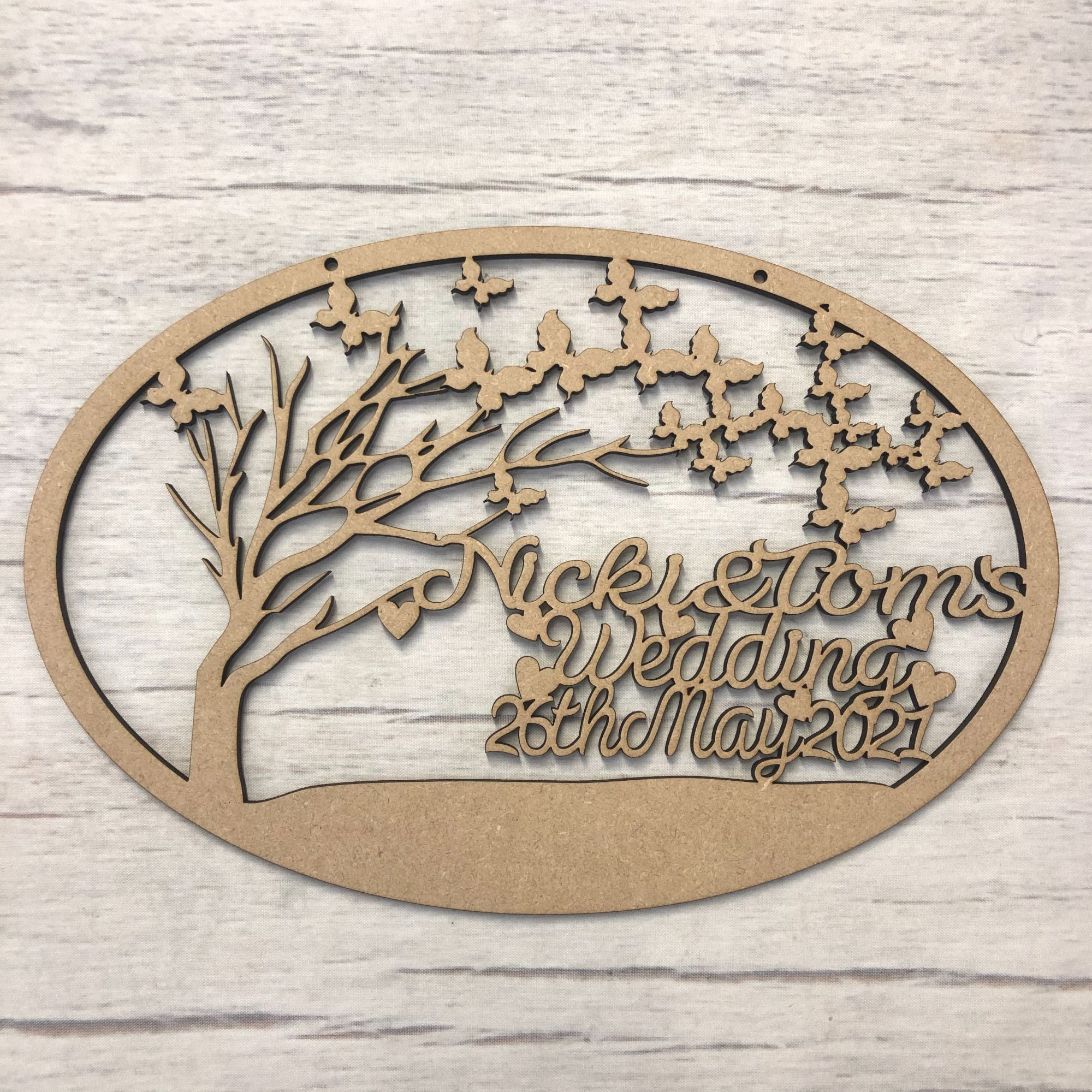 Butterfly tree plaque - customised