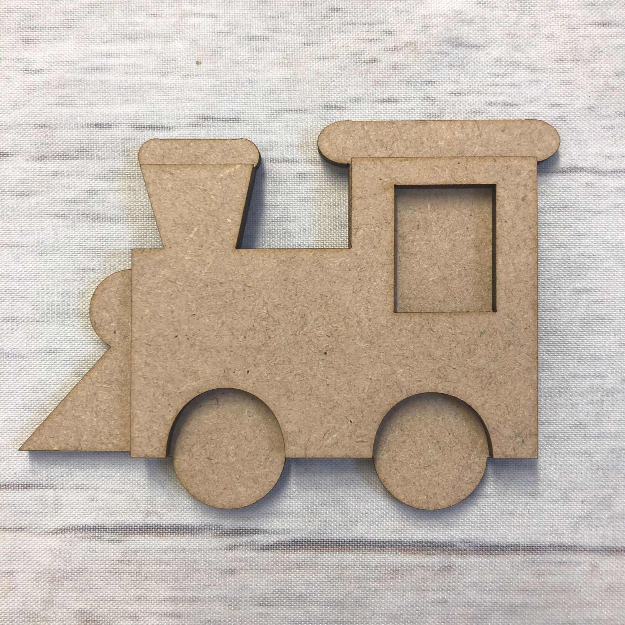 Train shape  - two part shape Wooden Craft Shape