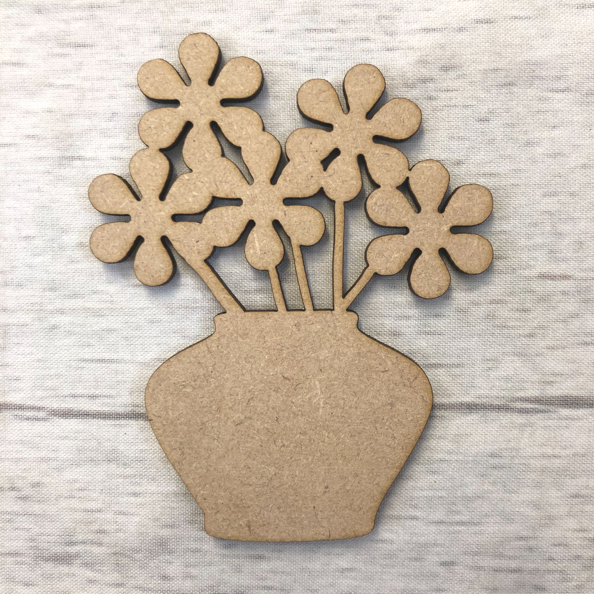 Flower Vase 1 Wooden Craft Shape