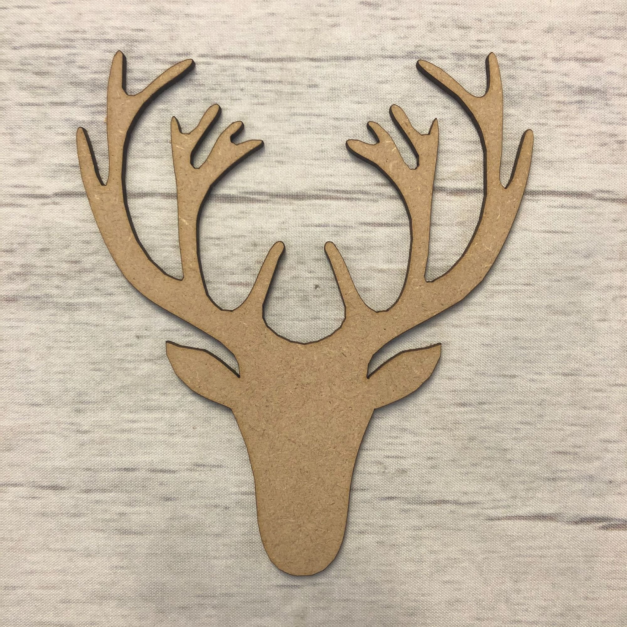 Stag Head Wooden Craft Shape
