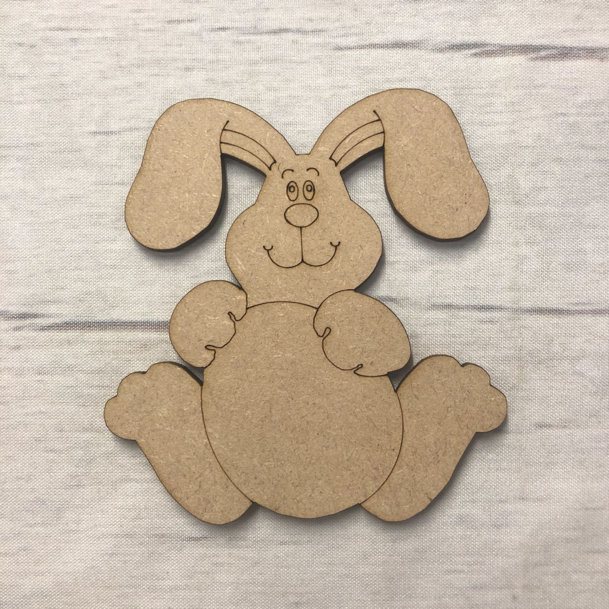Easter Rabbit 1 - engraved Wooden Craft Shape