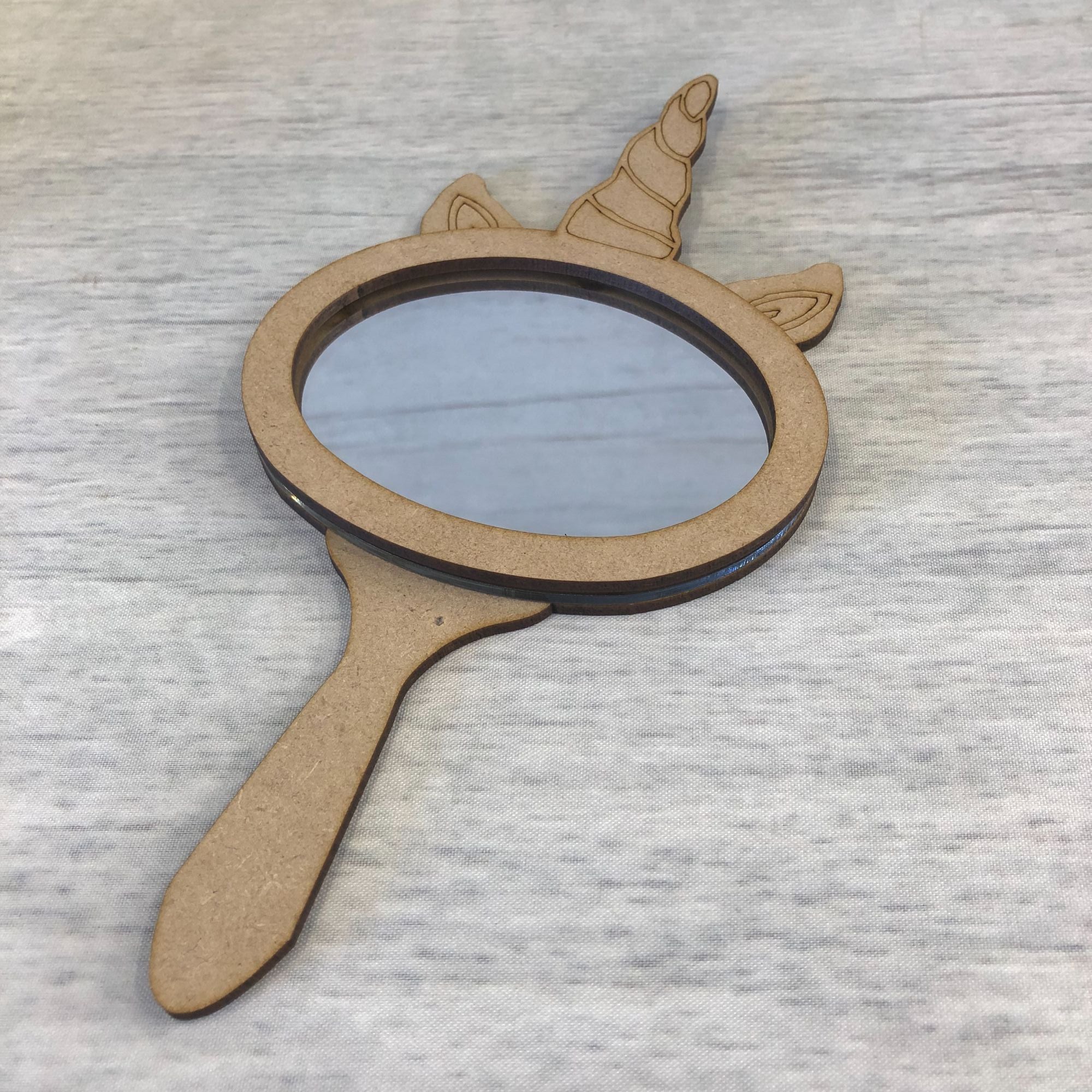 Unicorn Mirror Wooden Craft Shape