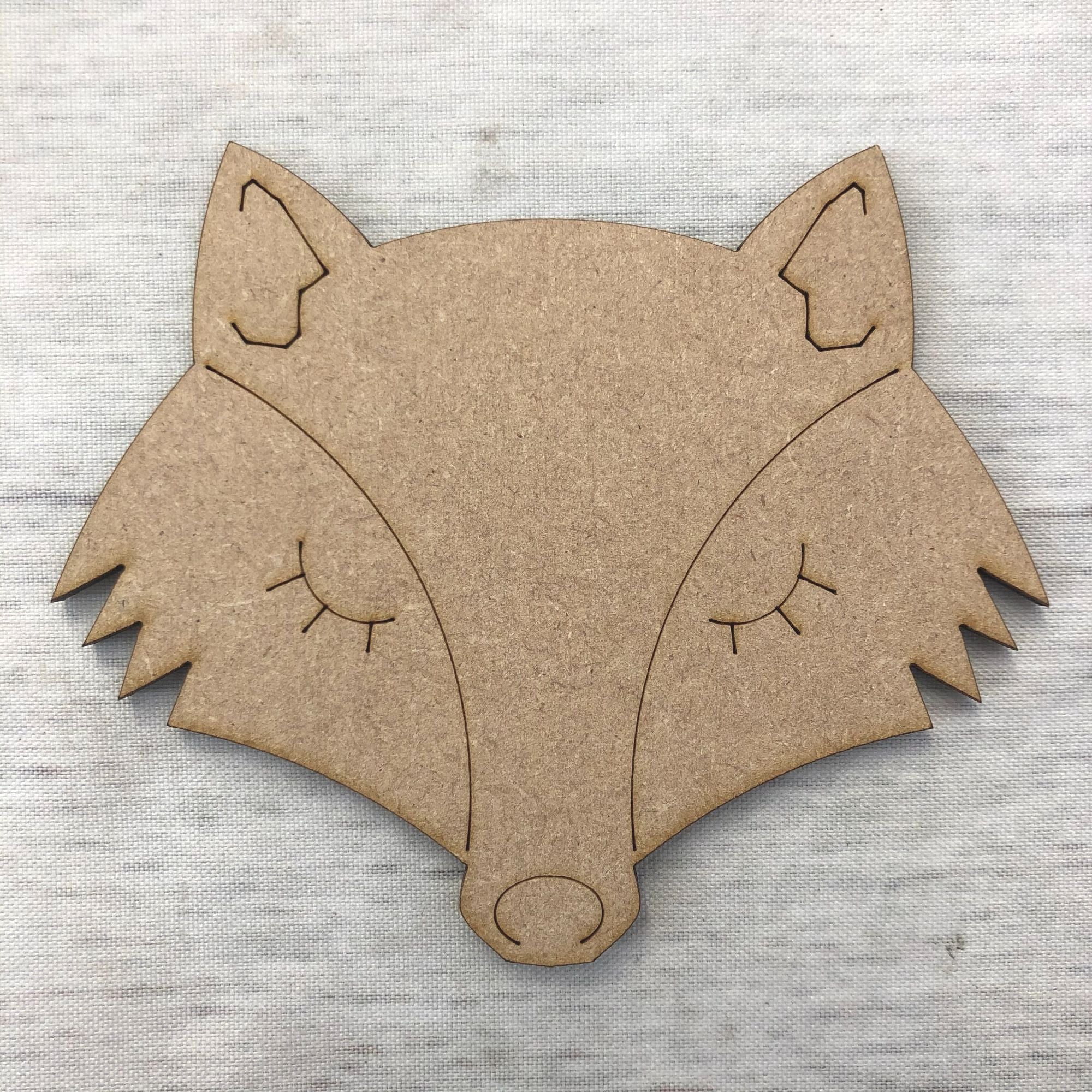 Fox - engraved Wooden Craft Shape