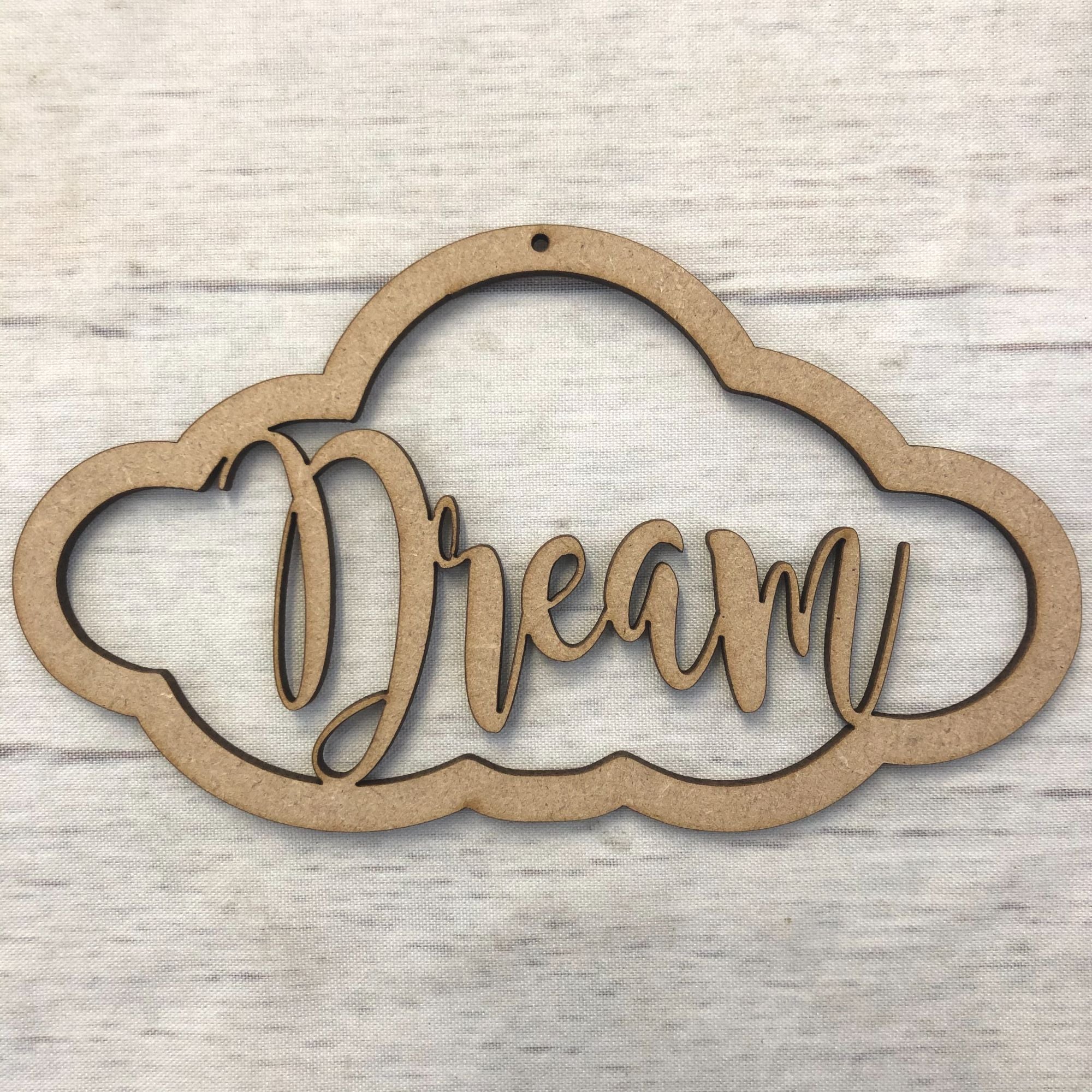 Cloud - Customised (Magnolia Sky Font) Wooden Craft Shape