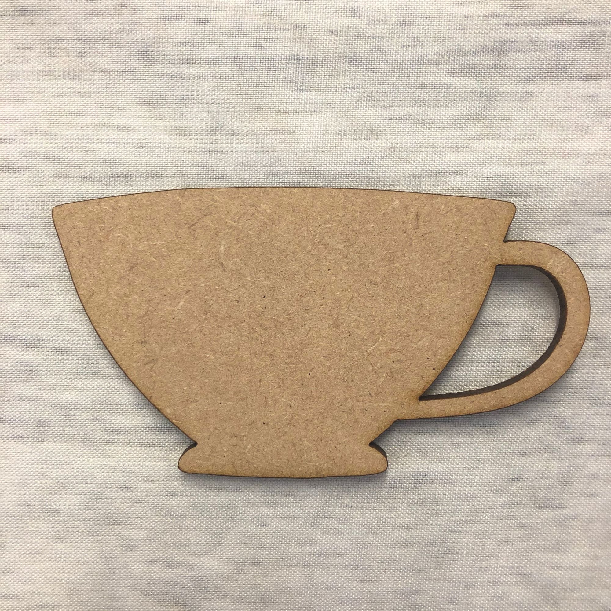 Tea Cup Wooden Craft Shape