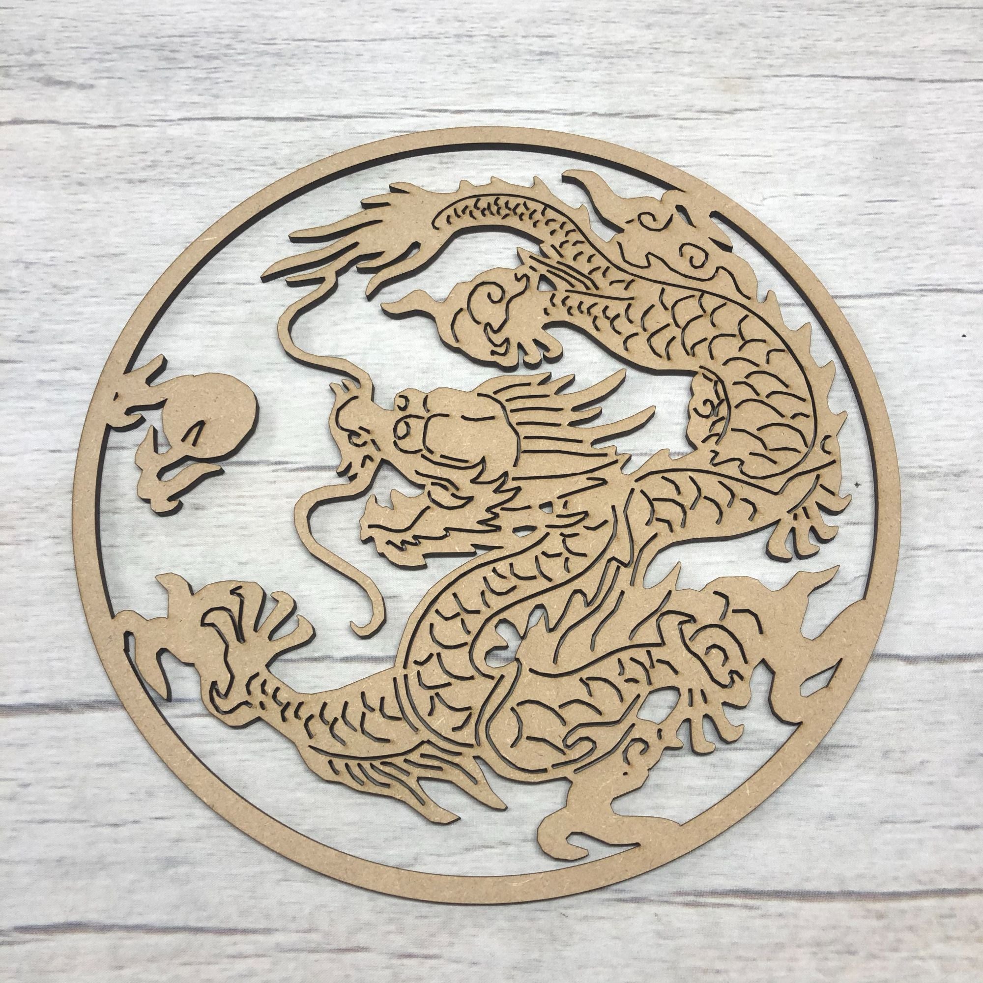 Chinese Dragon art - hanging plaque Wooden Craft Shape