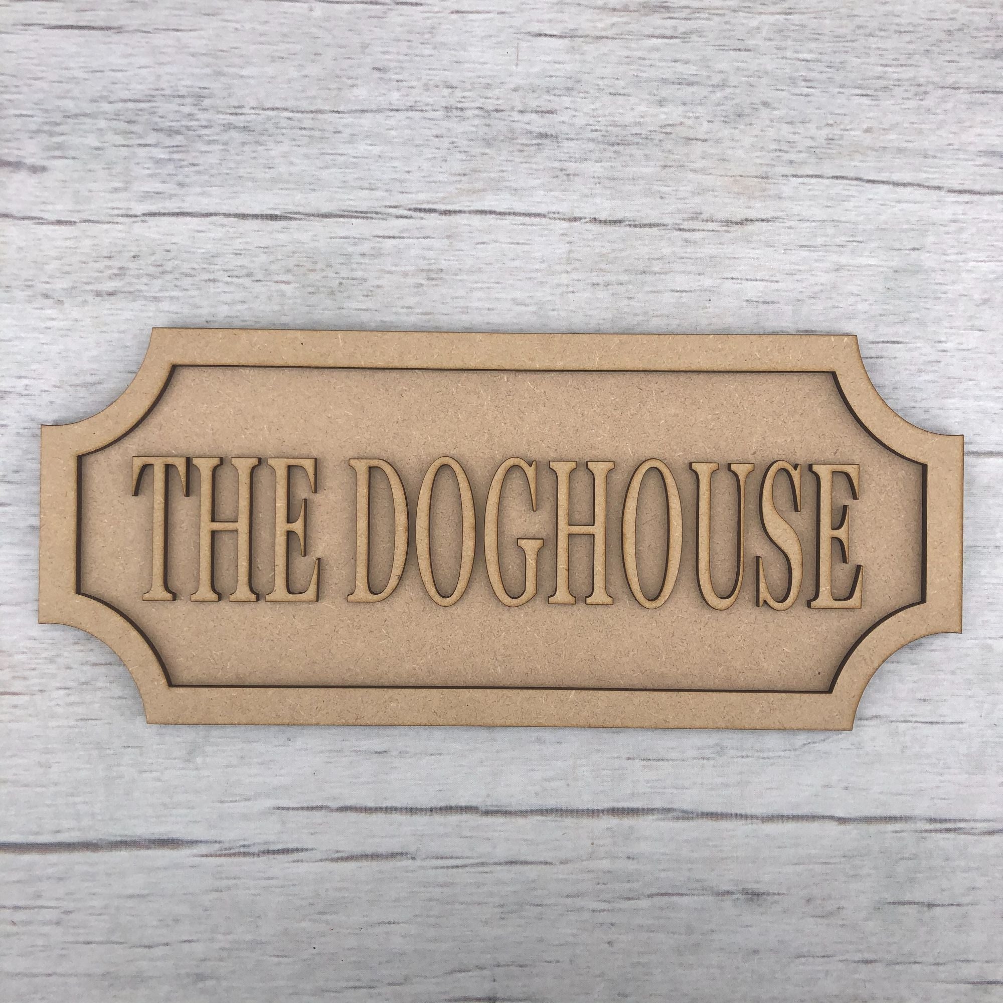Railway sign plaque (35cm)  - customised Wooden Craft Shape