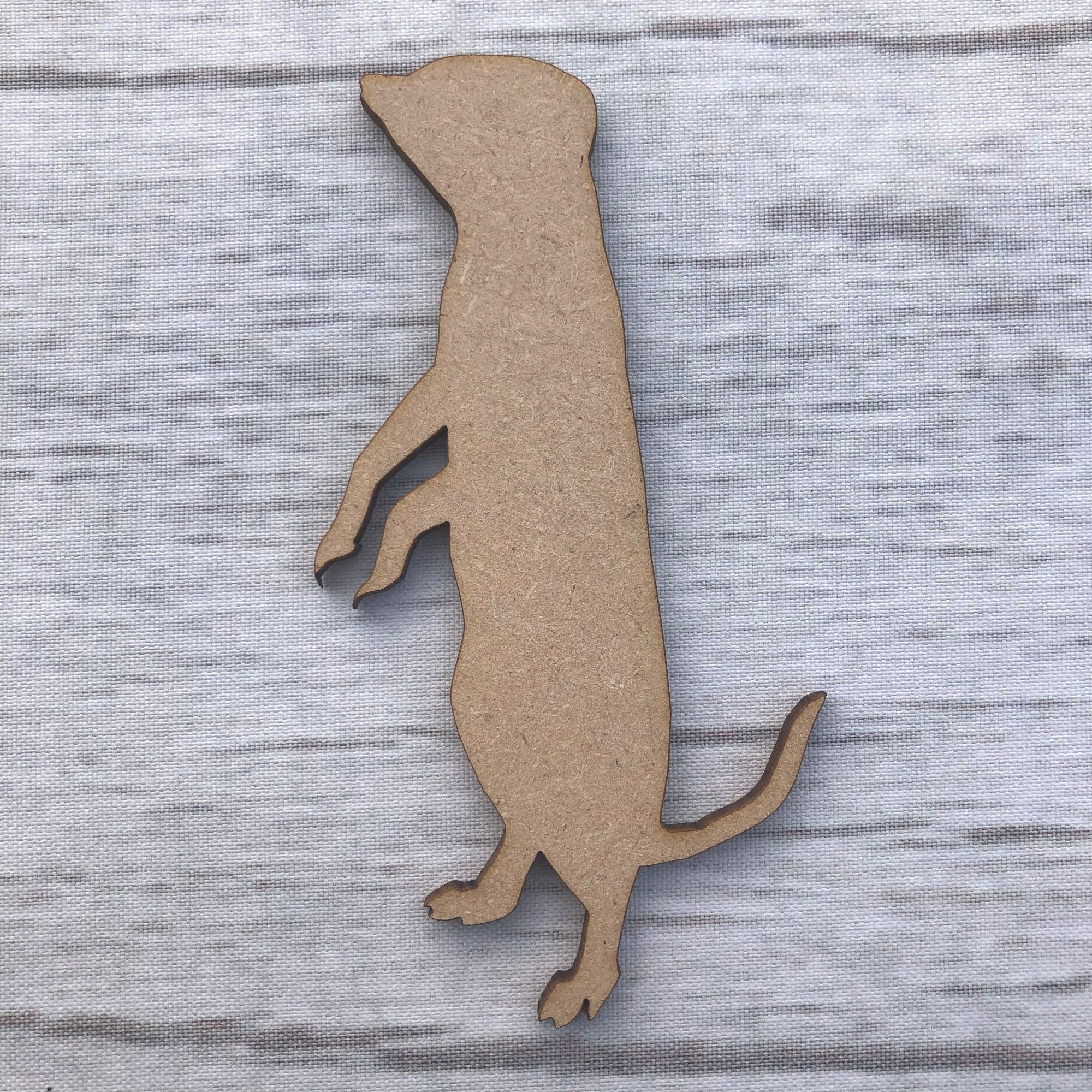 Meerkat 2 Wooden Craft Shape