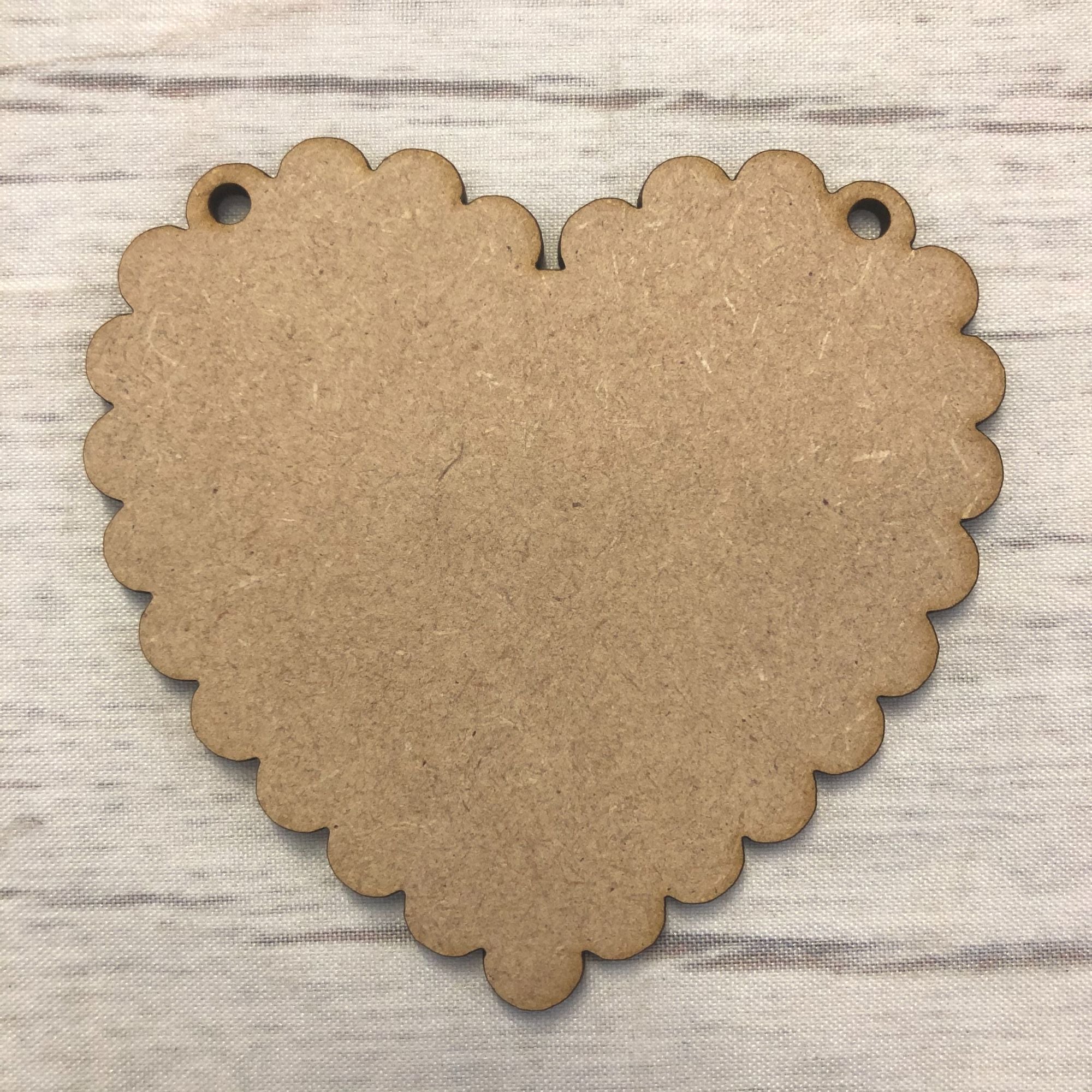 Bunting - Scalloped Heart Wooden Craft Shape