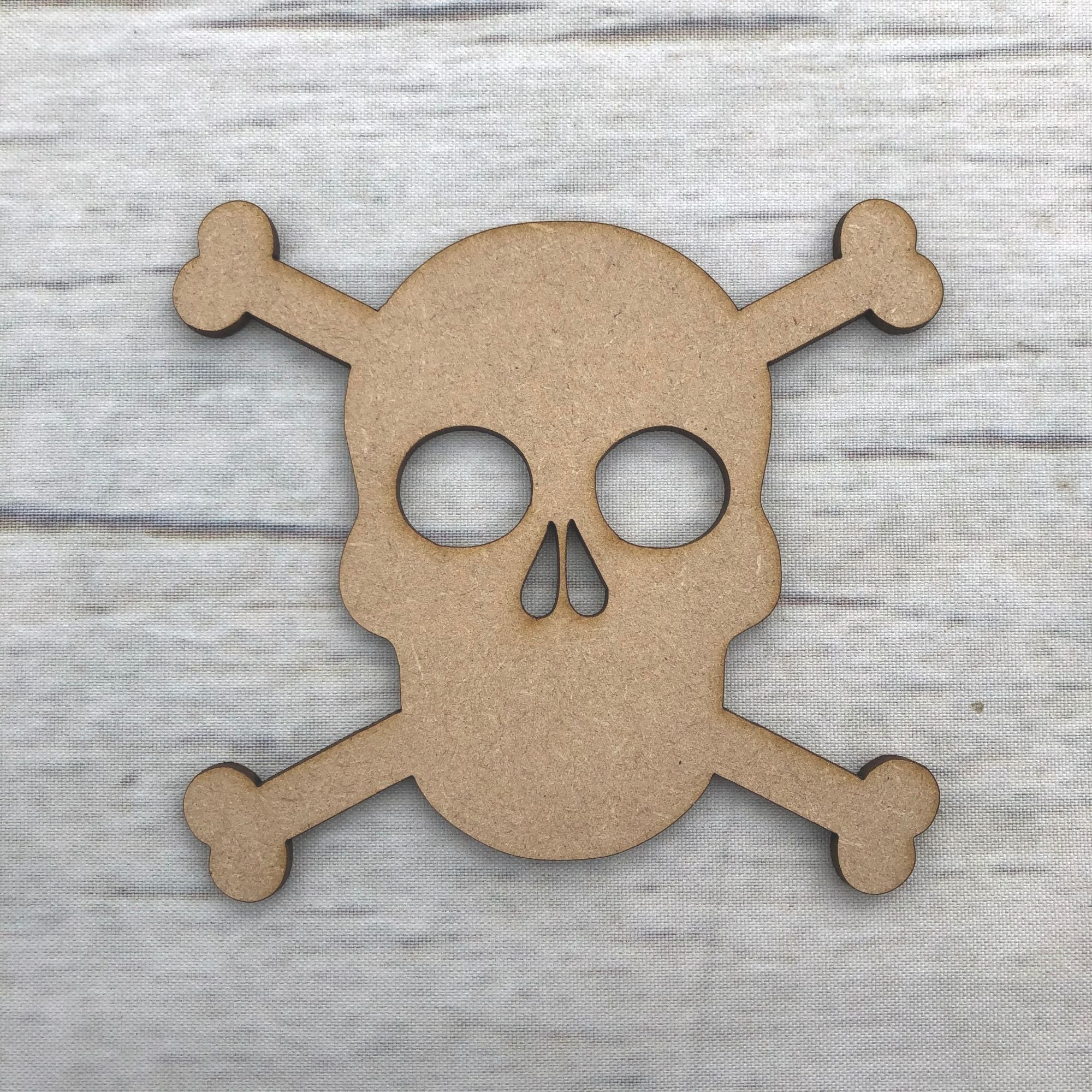 Skull & crossbones Wooden Craft Shape