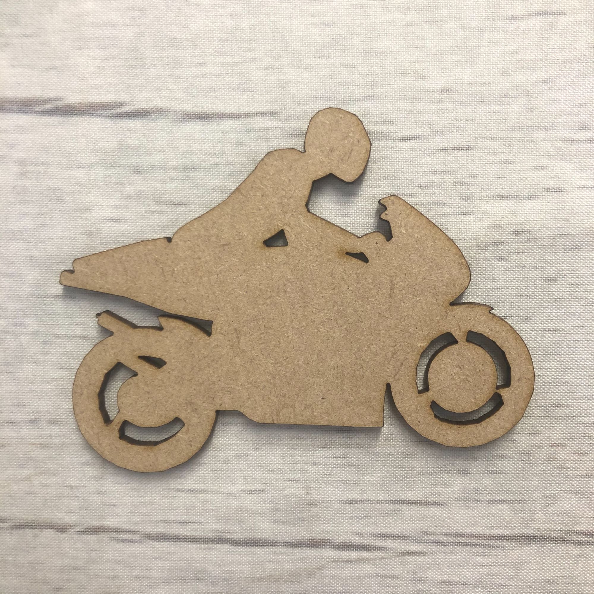 Motorbike 2 Wooden Craft Shape