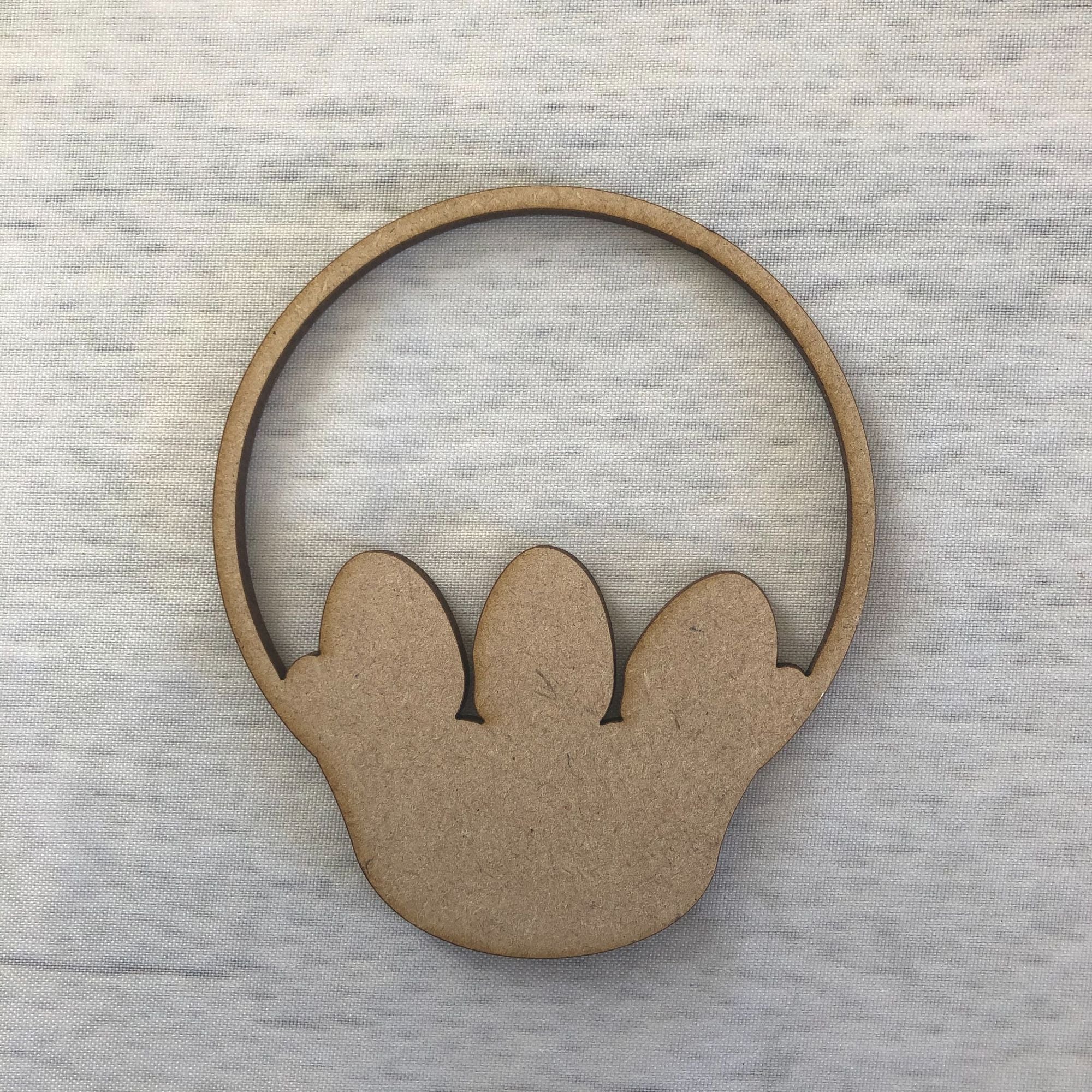 Easter egg basket Wooden Craft Shape