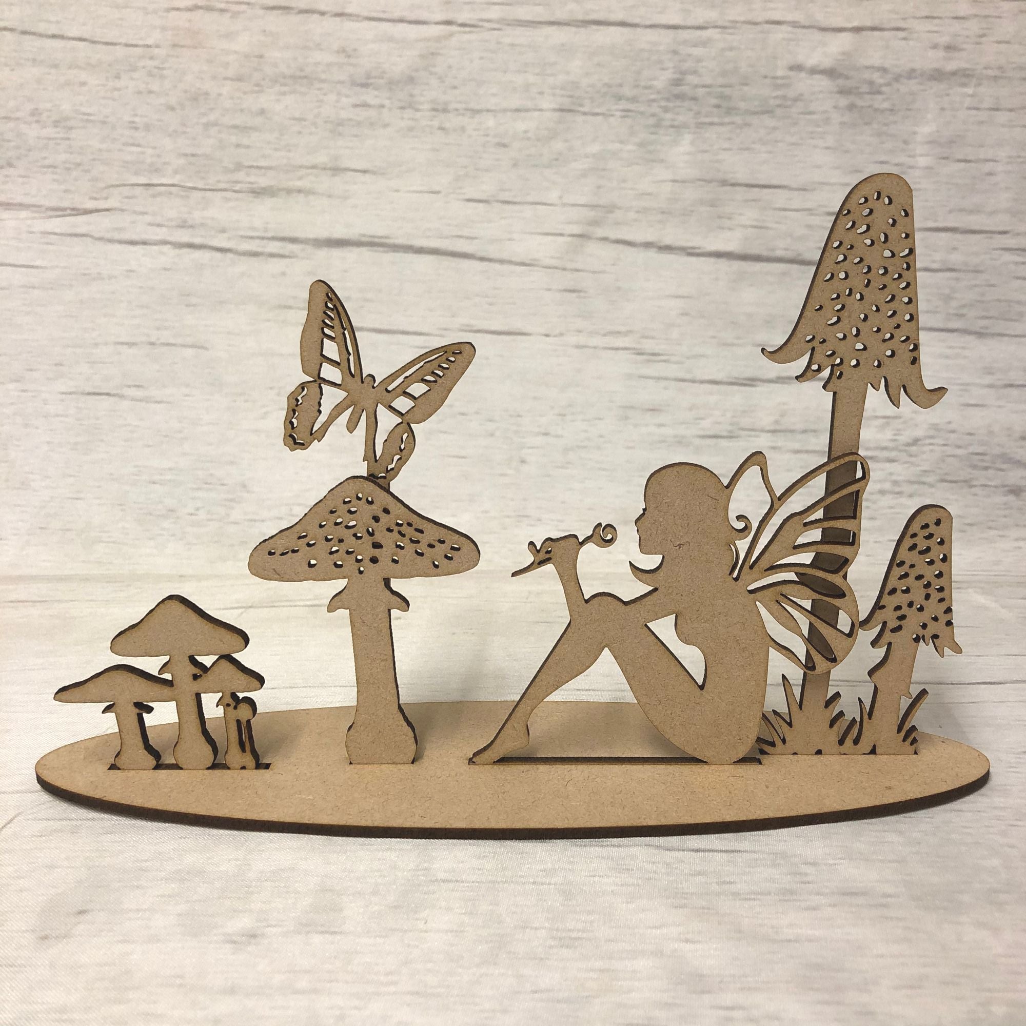 Fairy glade scene - freestanding Wooden Craft Shape