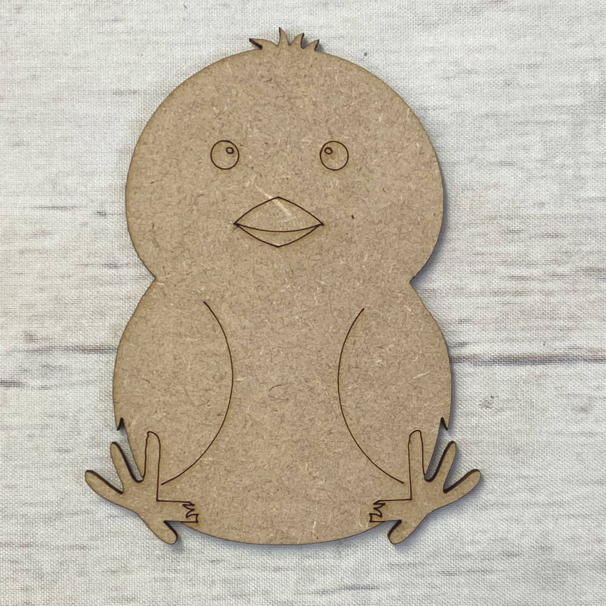 Chick 3 - Engraved Wooden Craft Shape
