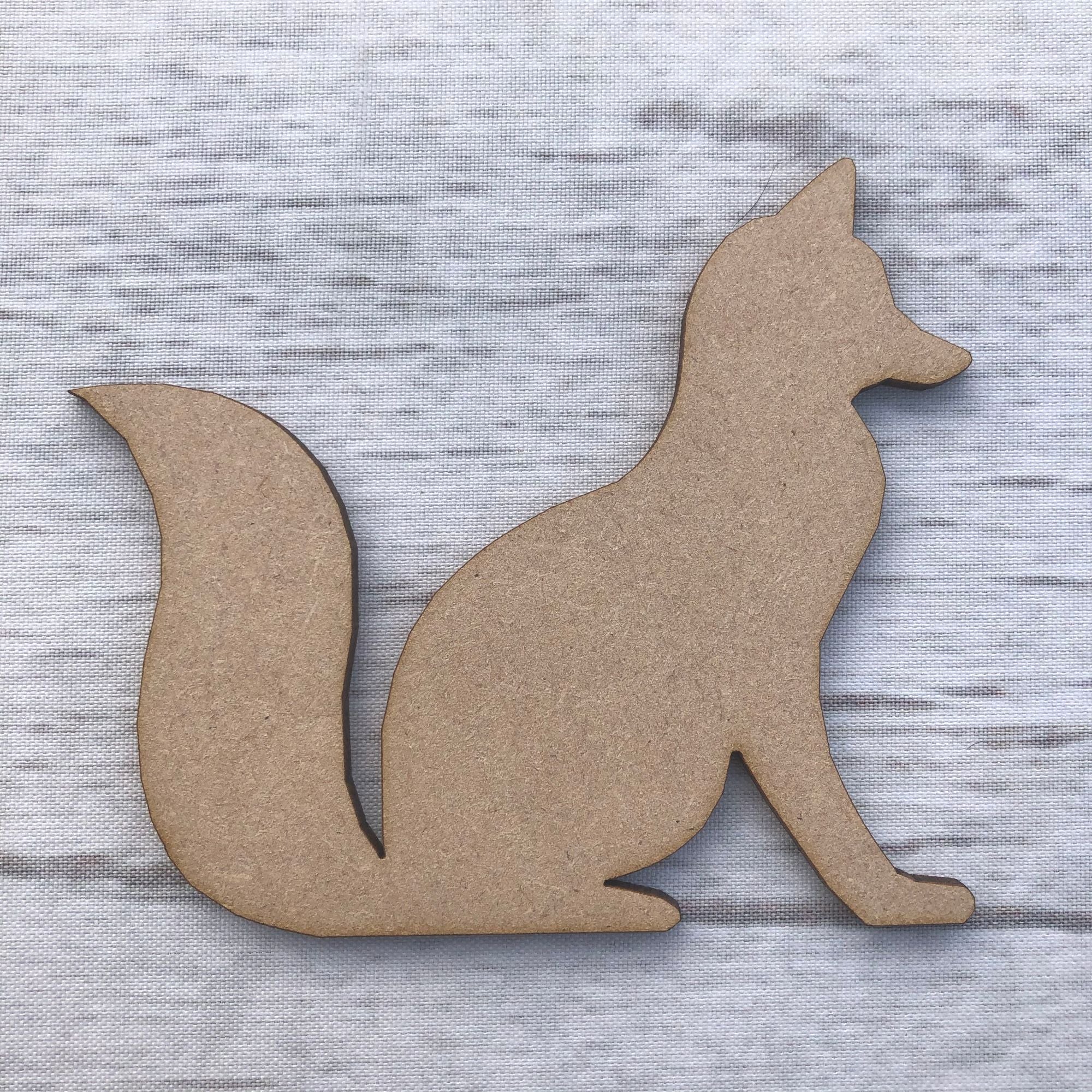 Fox 3 Wooden Craft Shape