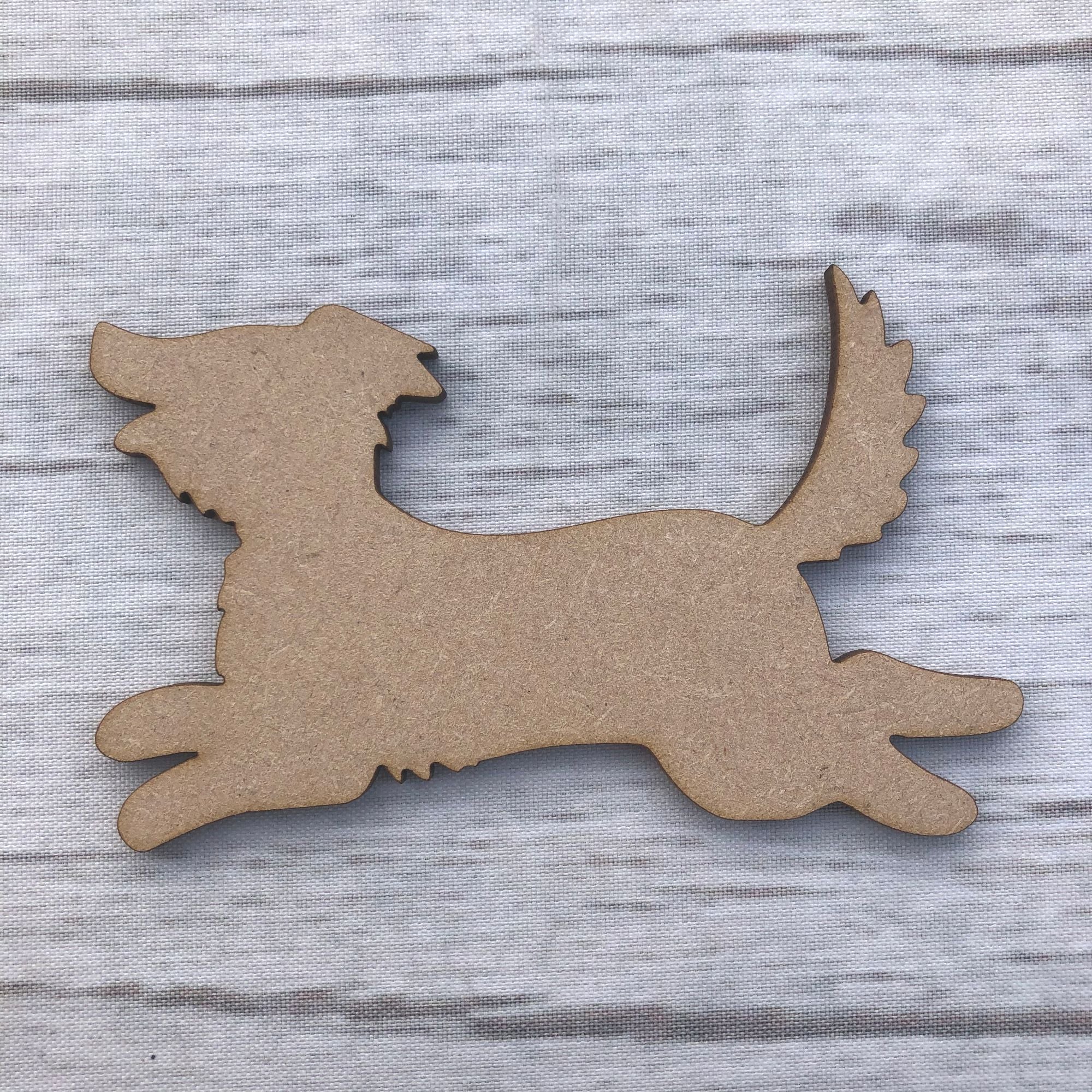Dog  - running dog Wooden Craft Shape