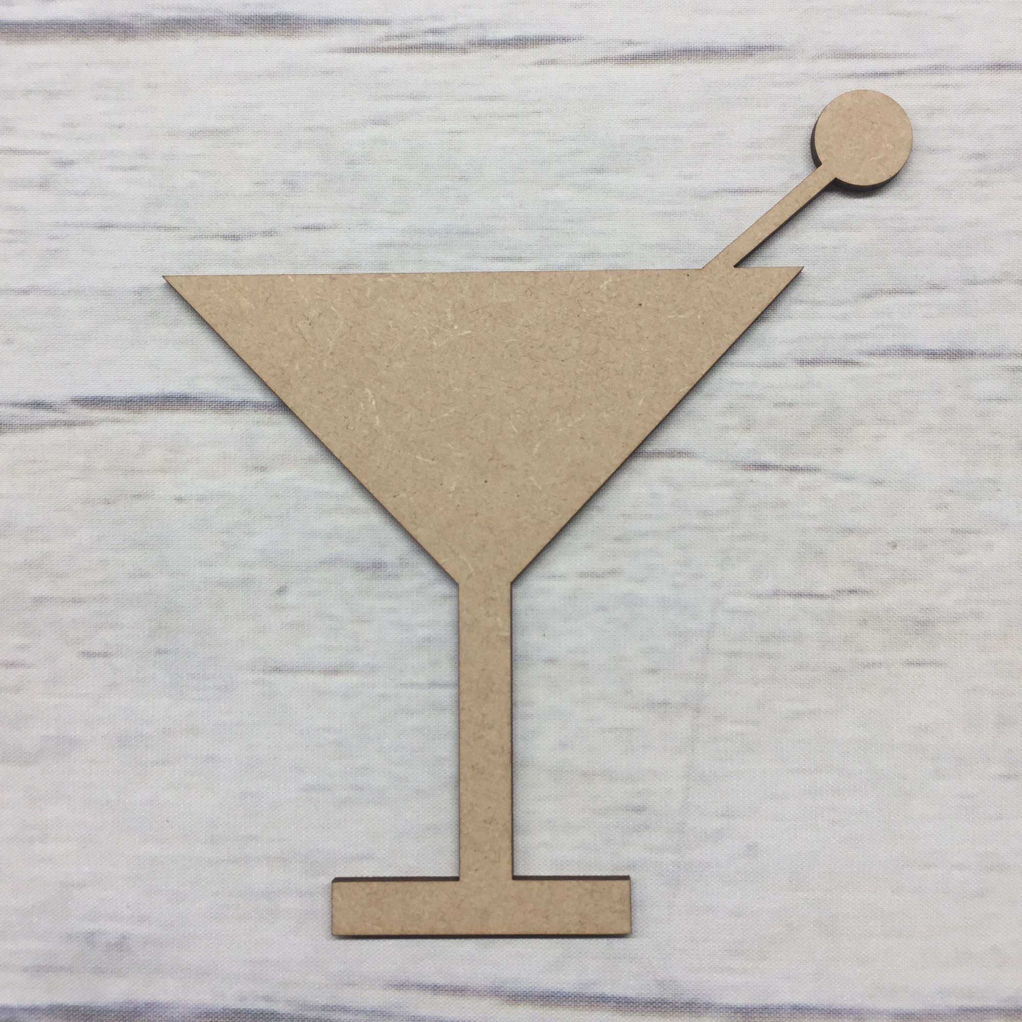Cocktail Glass Wooden Craft Shape