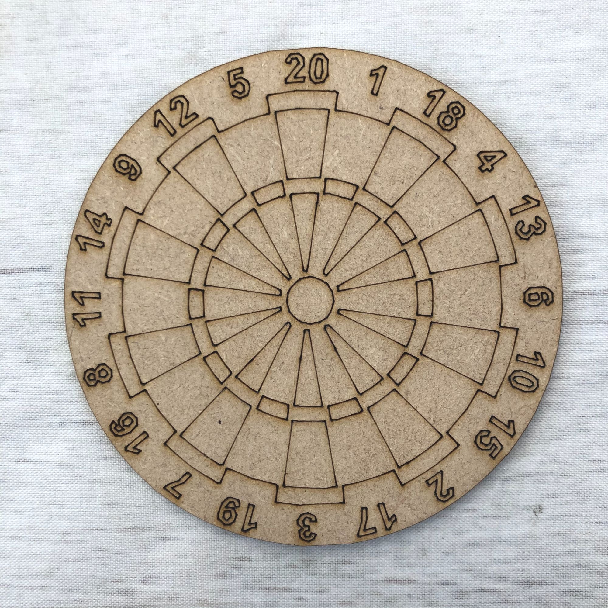 Dart board -  engraved