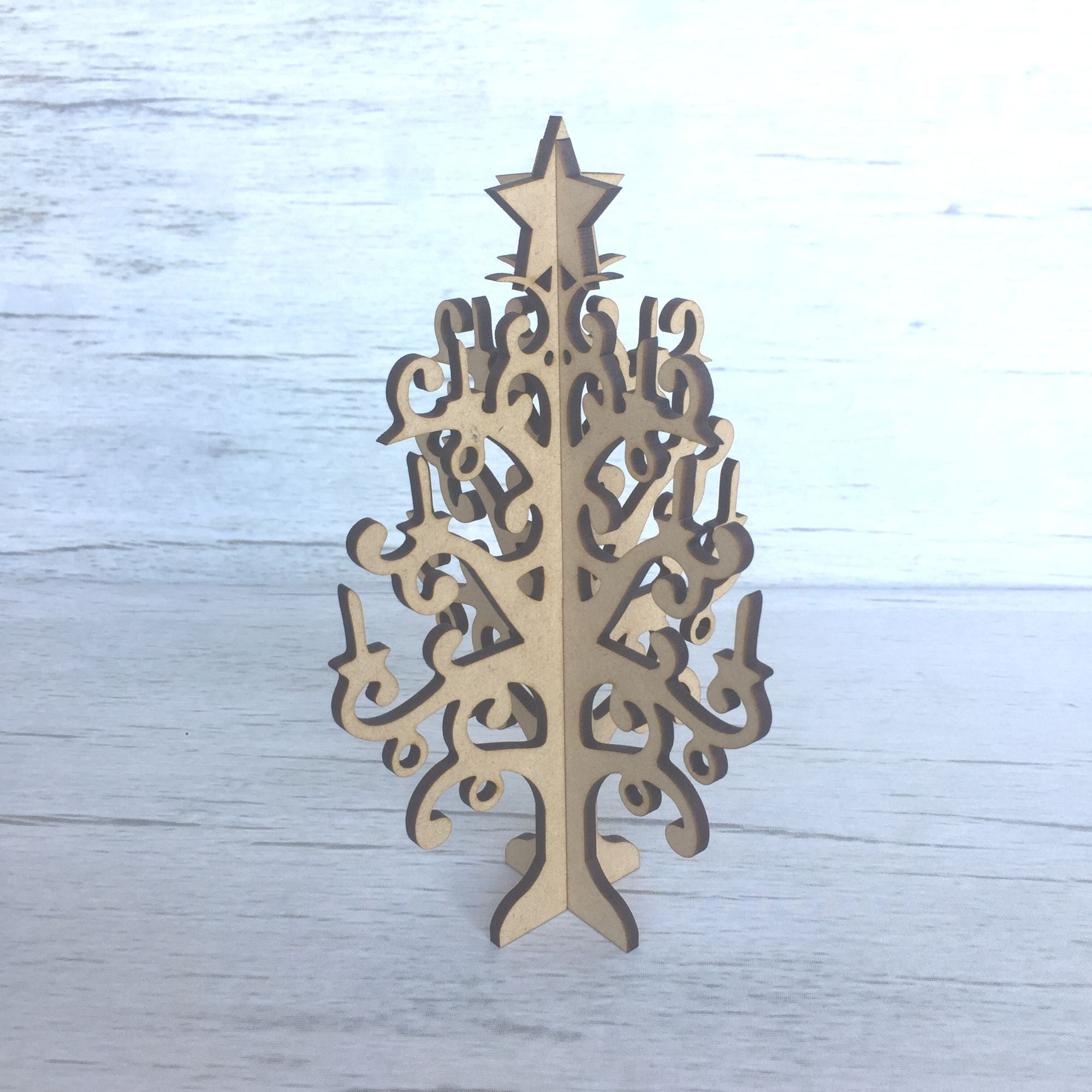 Christmas Tree ' Christmas candles' - freestanding Wooden Craft Shape