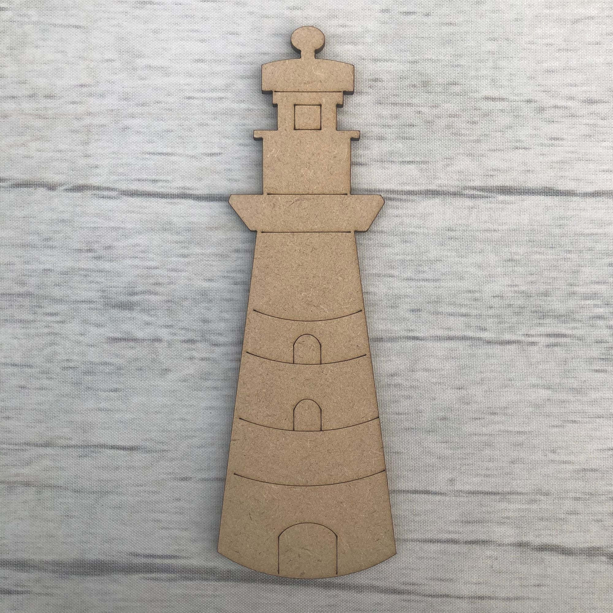 Lighthouse - engraved Wooden Craft Shape